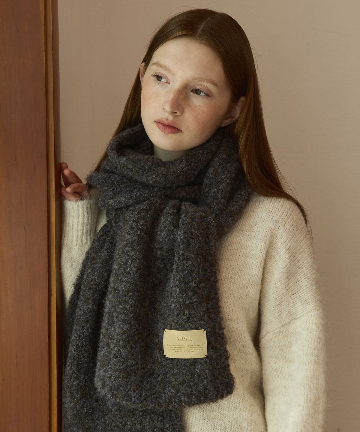 어다울(ADAUL) [선물포장] Misty hug wool long muffler - 3color