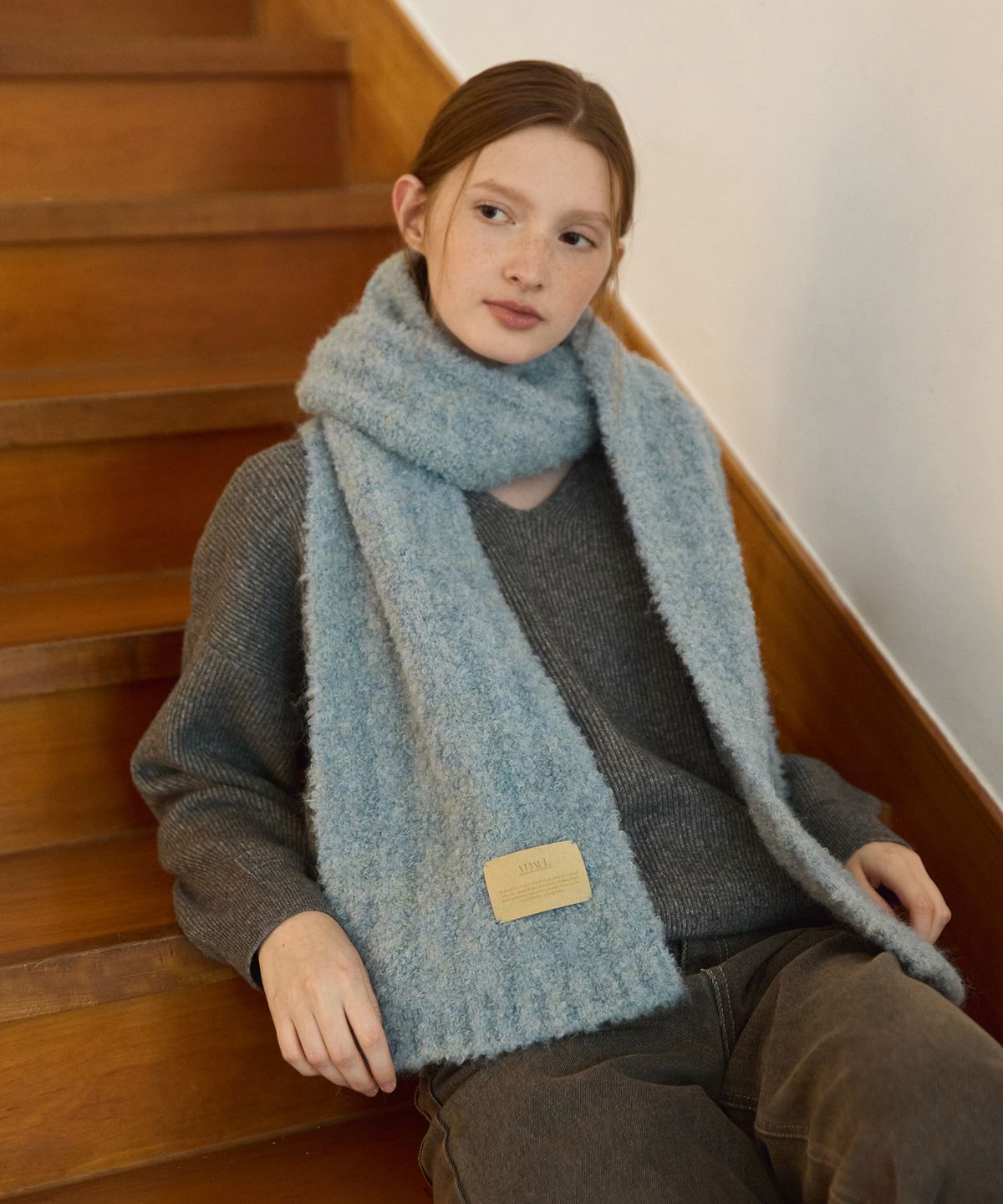 어다울(ADAUL) [선물포장] Misty hug wool long muffler - 3color