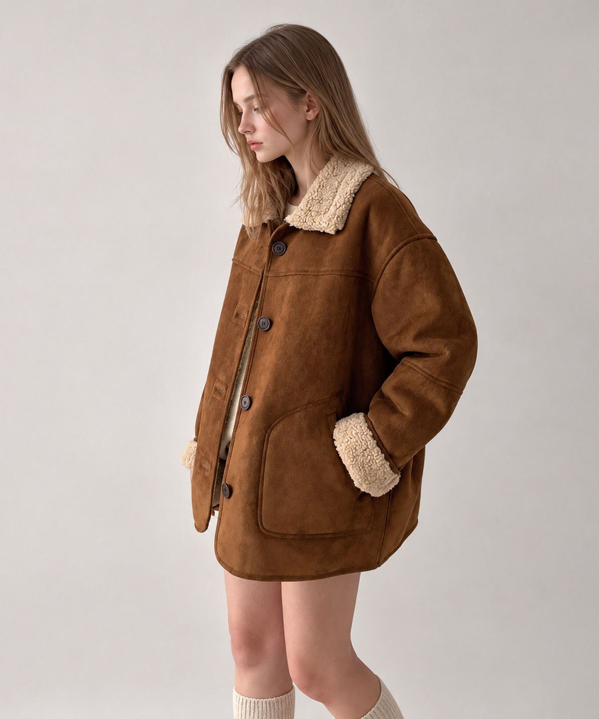 바스카라(VASCARA) Shearling Suede Mustang Jacket (2colors)