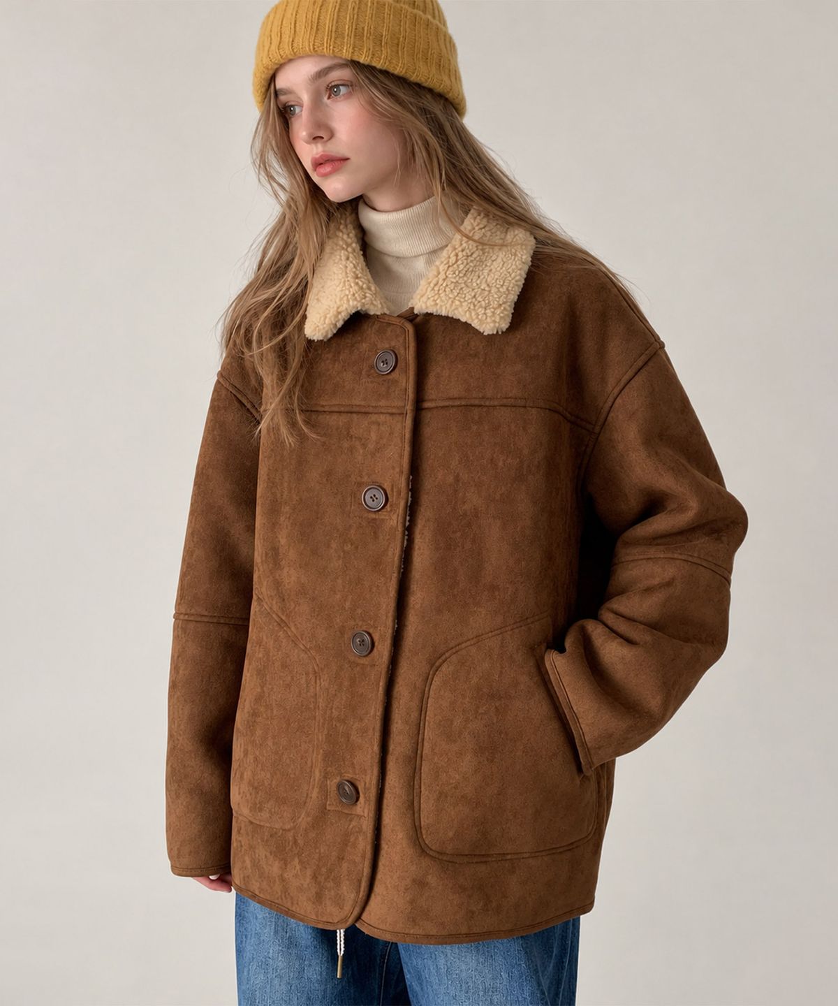 바스카라(VASCARA) Shearling Suede Mustang Jacket (2colors)