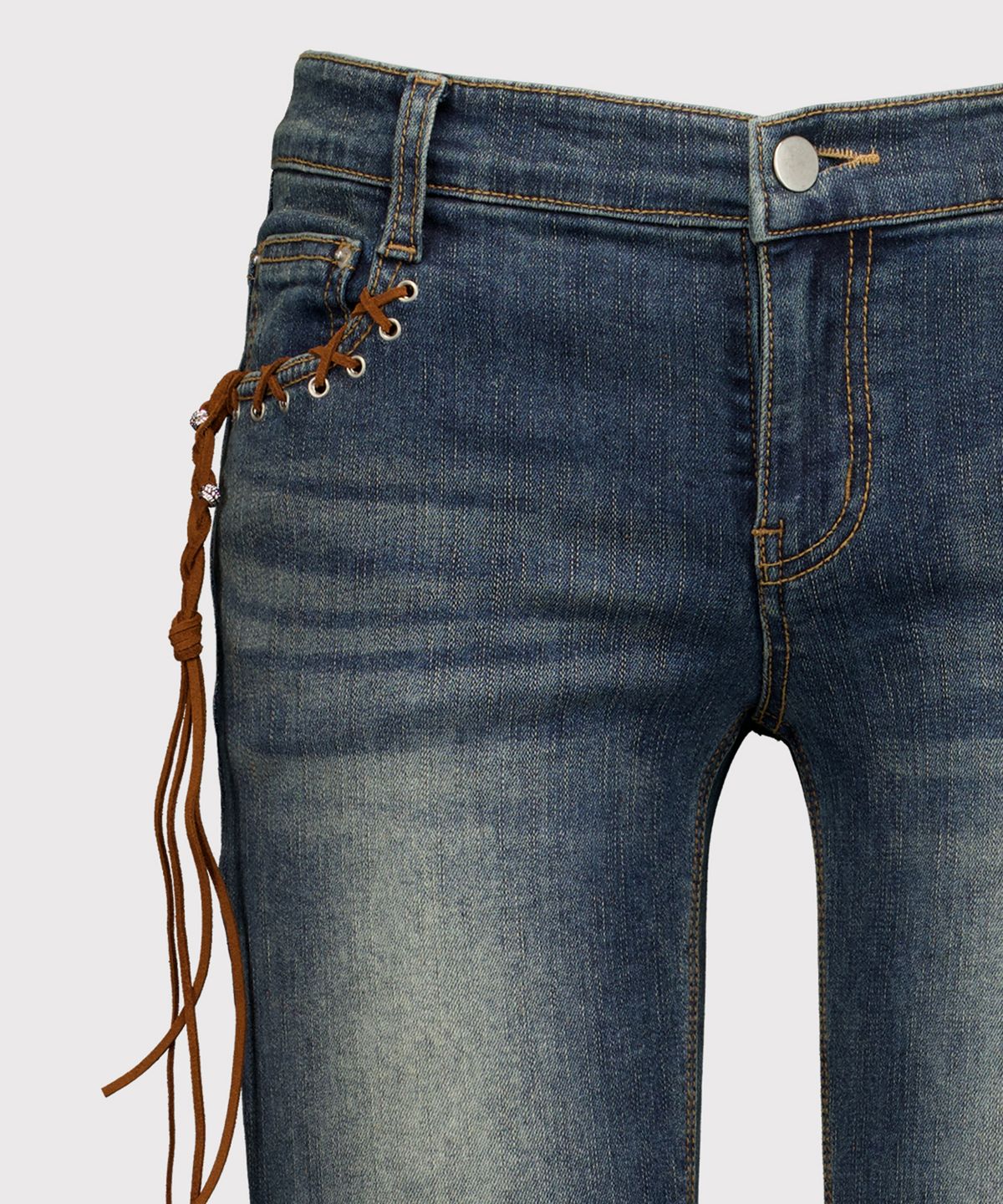 유히리(YUHEELEE) LOW RISE BOOTS CUT DENIM PANTS / VINTAGE BLUE