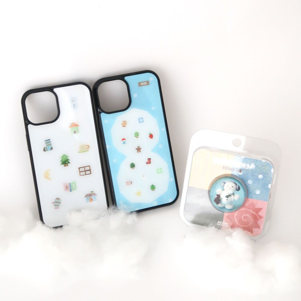 케짐 빌리지(KEZIM VILLAGE) [+iPhone 18 시리즈] SNOWMAN case (glass bumper)