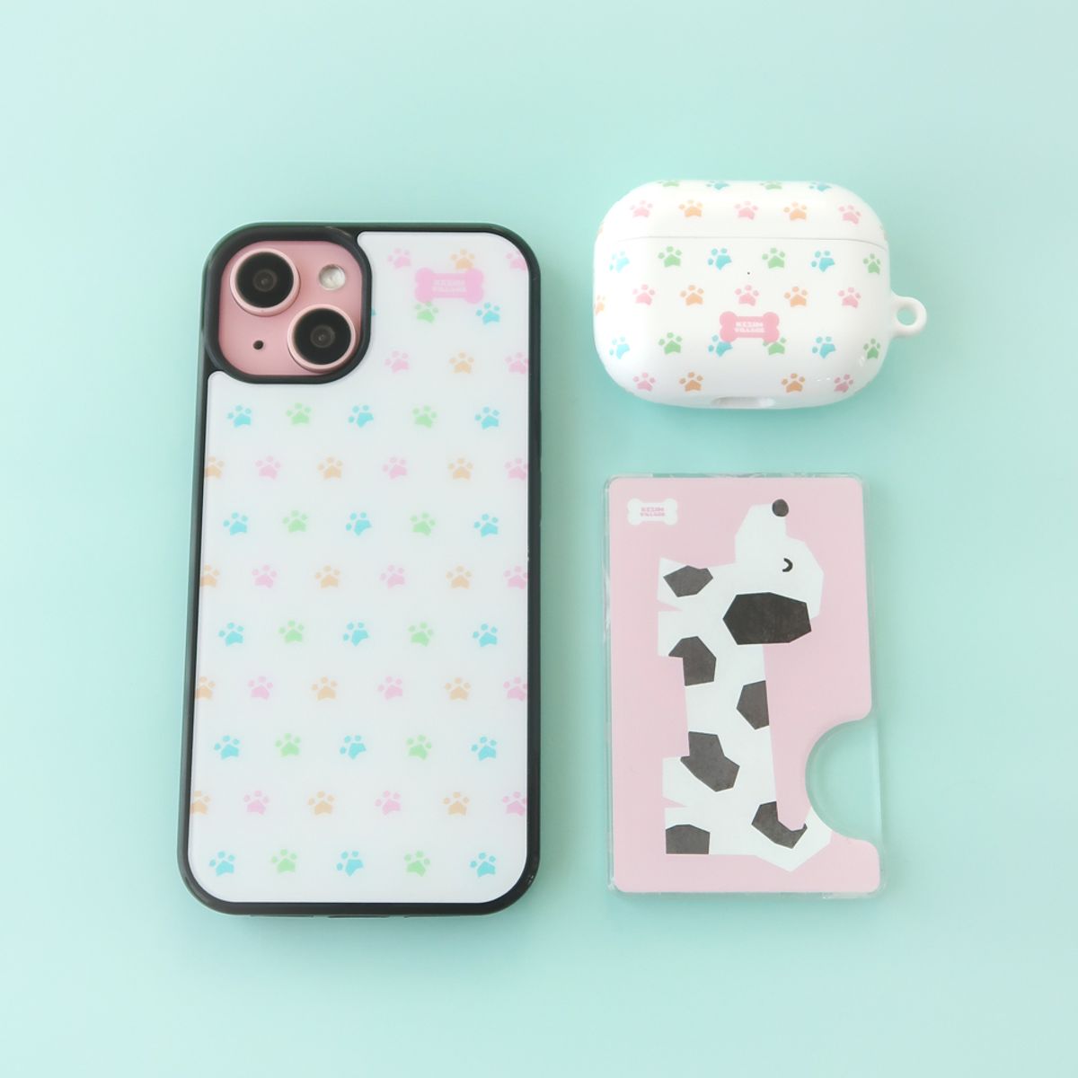 케짐 빌리지(KEZIM VILLAGE) [+iPhone 18 시리즈] PUPPY STEP case (glass bumper)