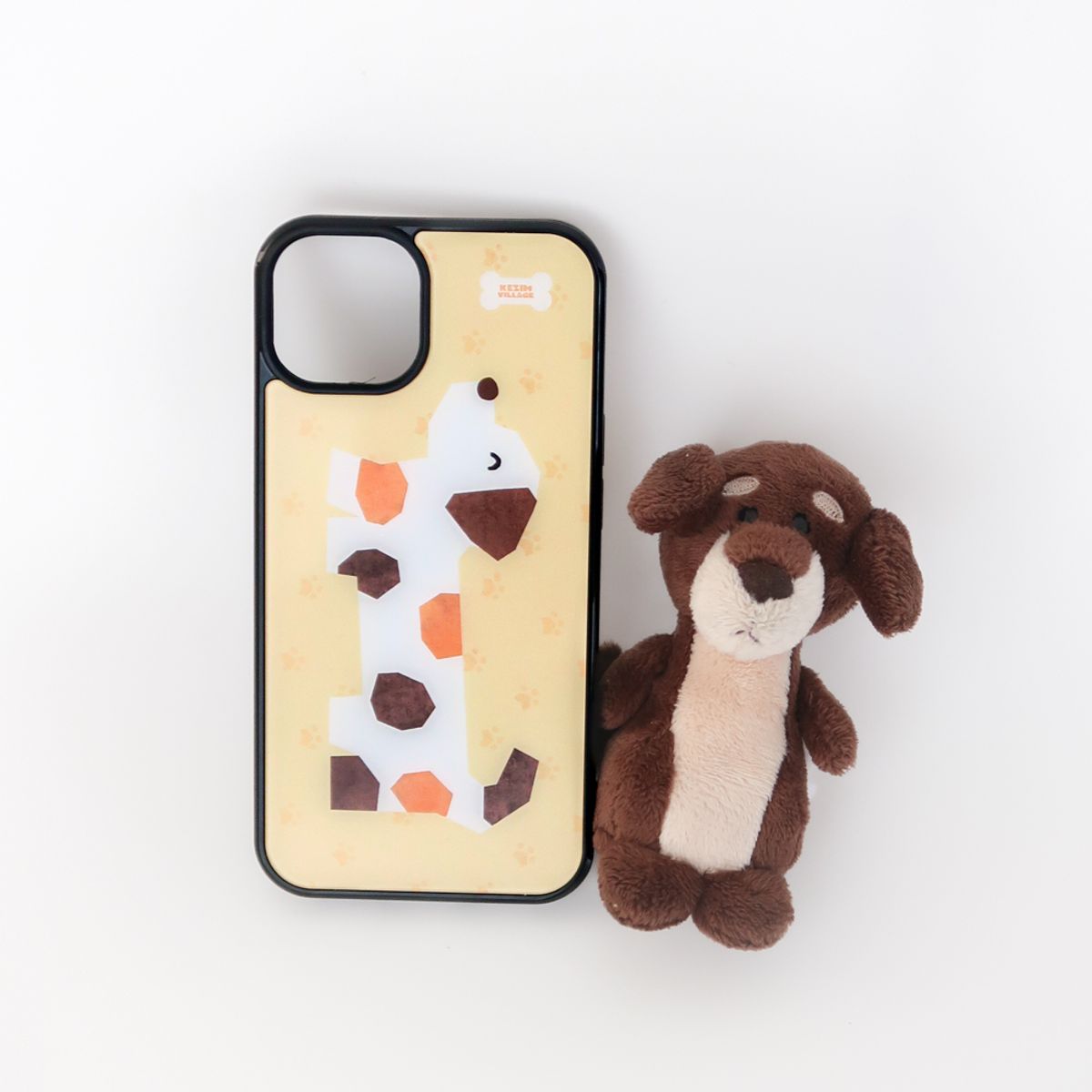 케짐 빌리지(KEZIM VILLAGE) PUPPY YELLOW case (glass bumper)