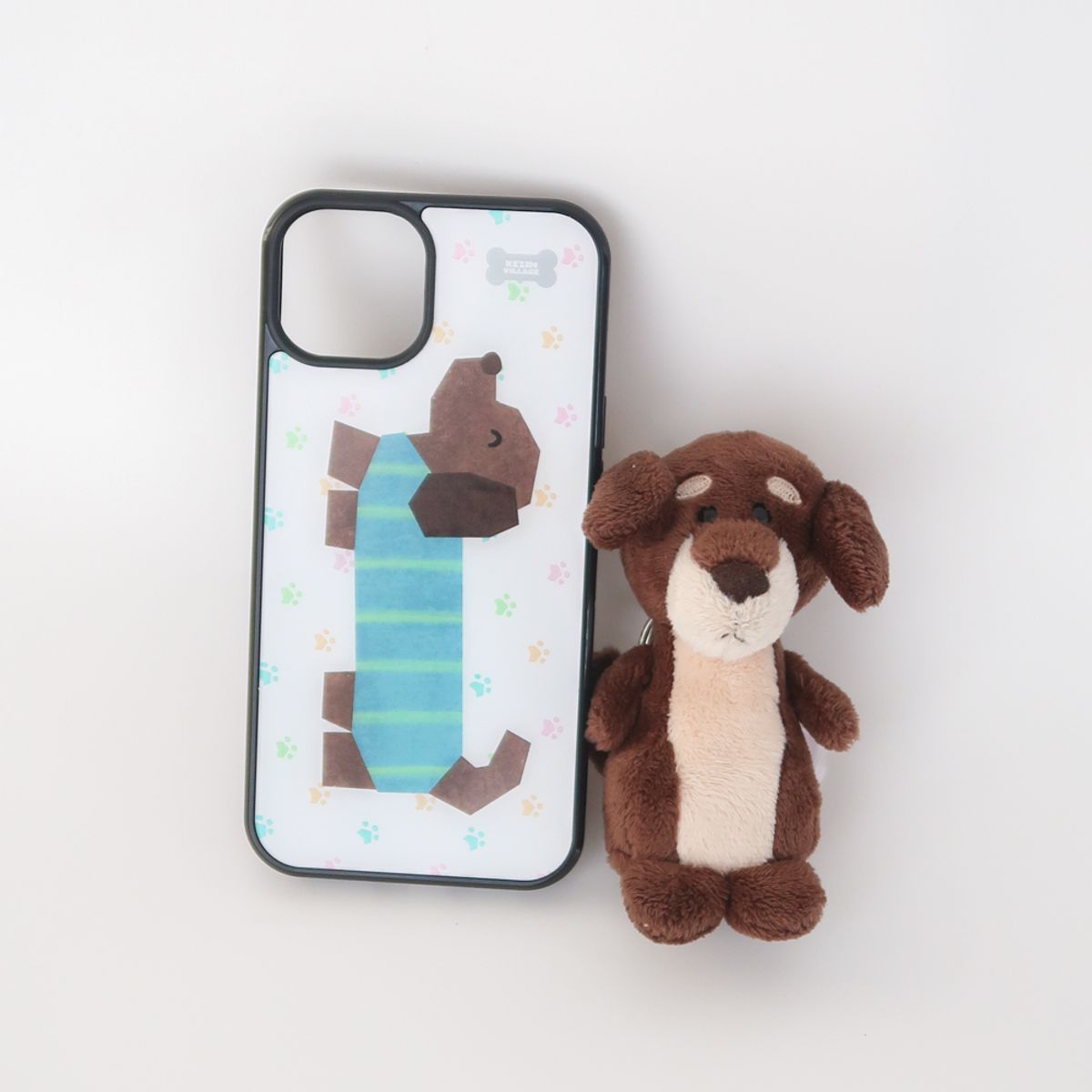 케짐 빌리지(KEZIM VILLAGE) PUPPY WHITE case (glass bumper)