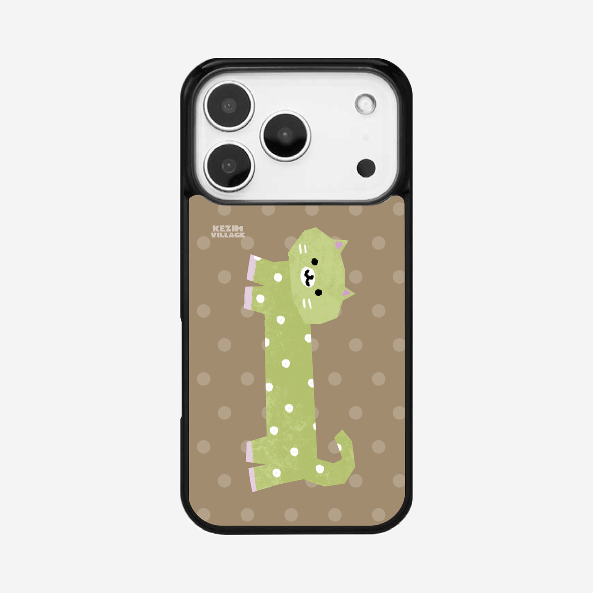 케짐 빌리지(KEZIM VILLAGE) KITTY BROWN case (glass bumper)