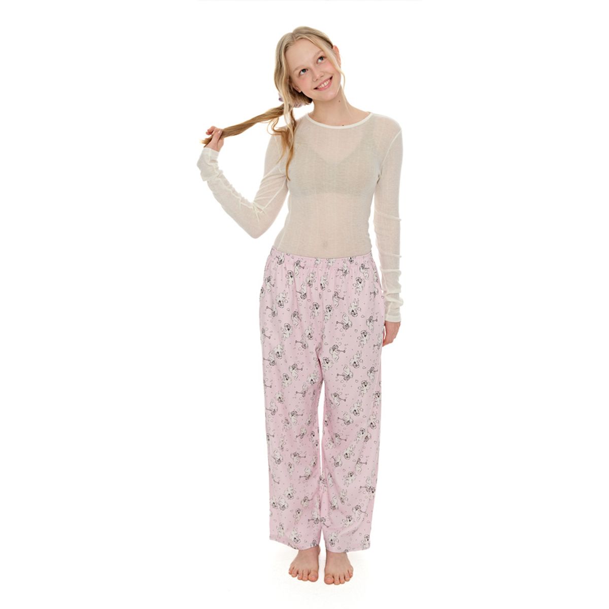 뮤즈무드(MUSEMOOD) Pink Angel Cat pajama pants (잠옷바지)