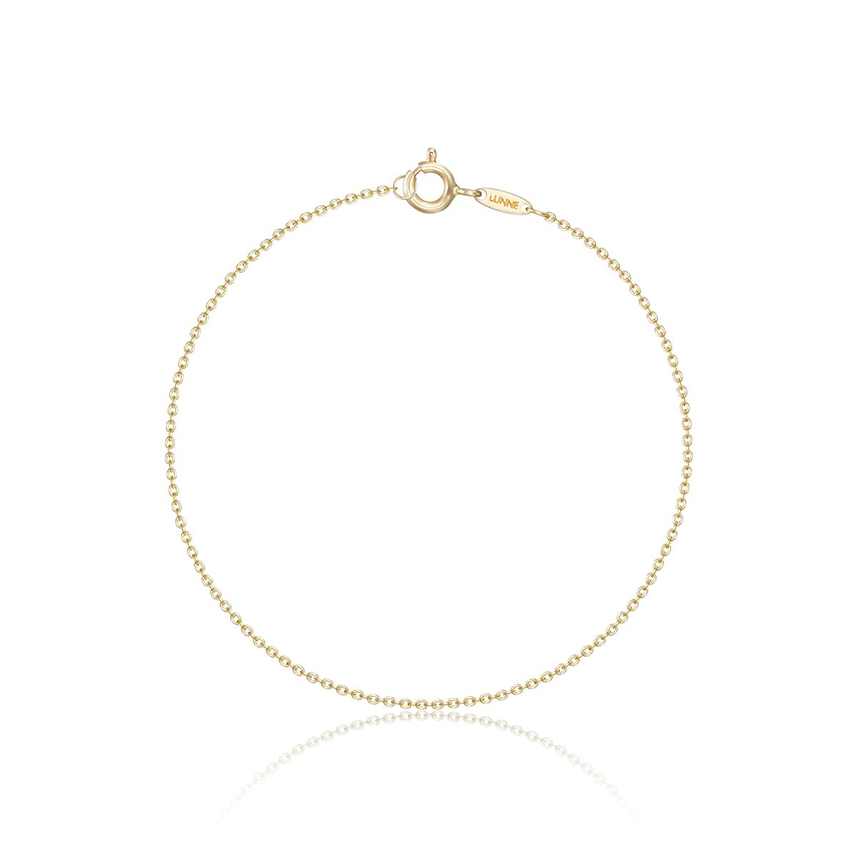 룬느(LUNNE) 14k 라운드 0.2 체인 팔찌 (14K골드) #BR09