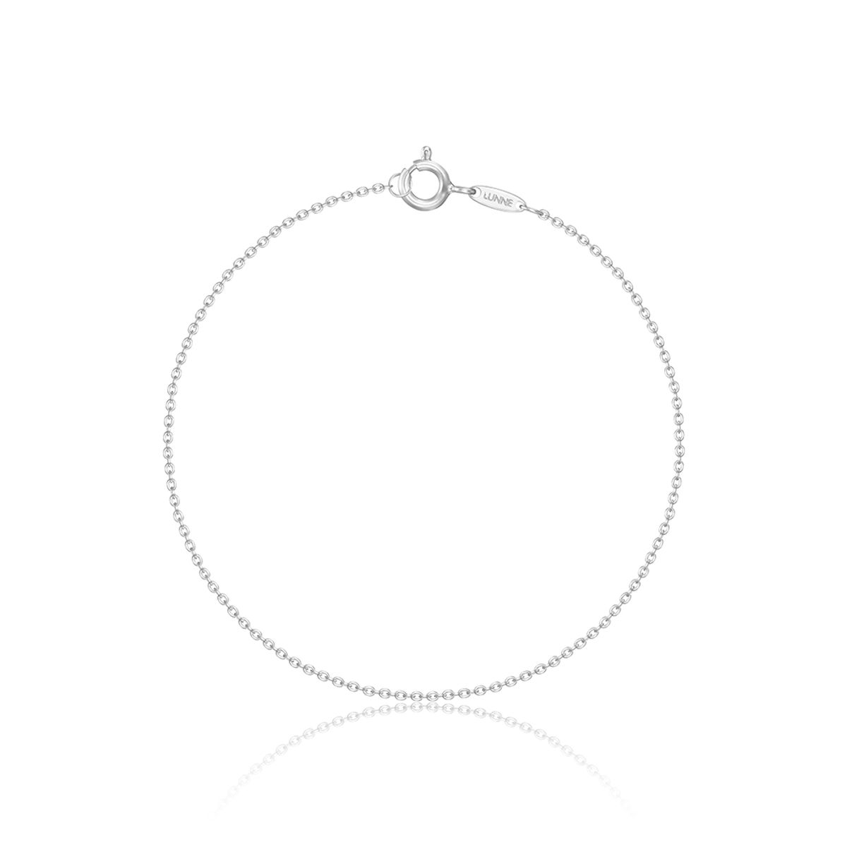 룬느(LUNNE) 14k 라운드 0.2 체인 팔찌 (14K골드) #BR09