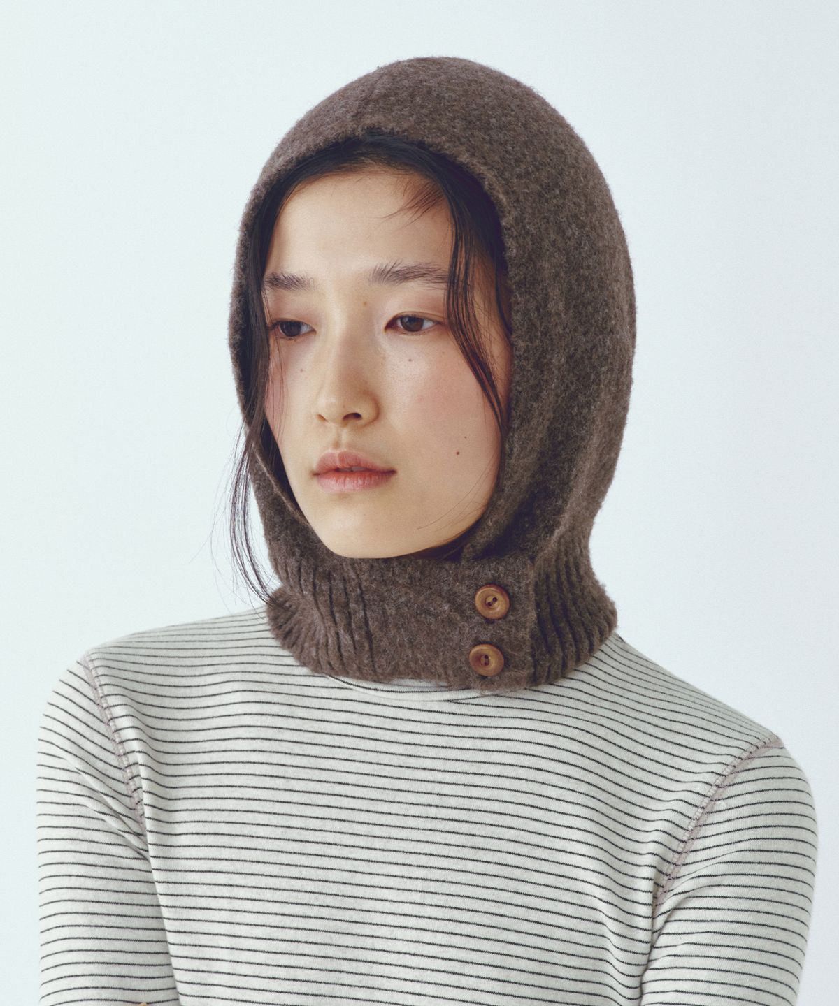 씨타(CITTA) Wool Blended 2 Button Point Balaclava_CTA939(Brown)