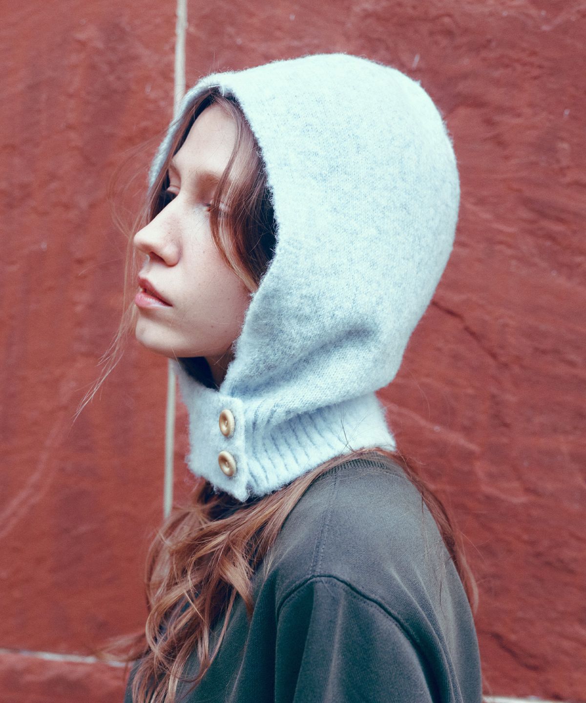 씨타(CITTA) Wool Blended 2 Button Point Balaclava_CTA939(Sky Blue)