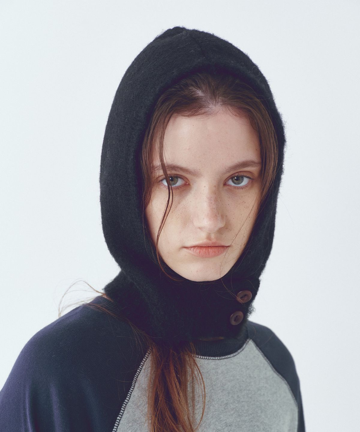 씨타(CITTA) Wool Blended 2 Button Point Balaclava_CTA939(Black)
