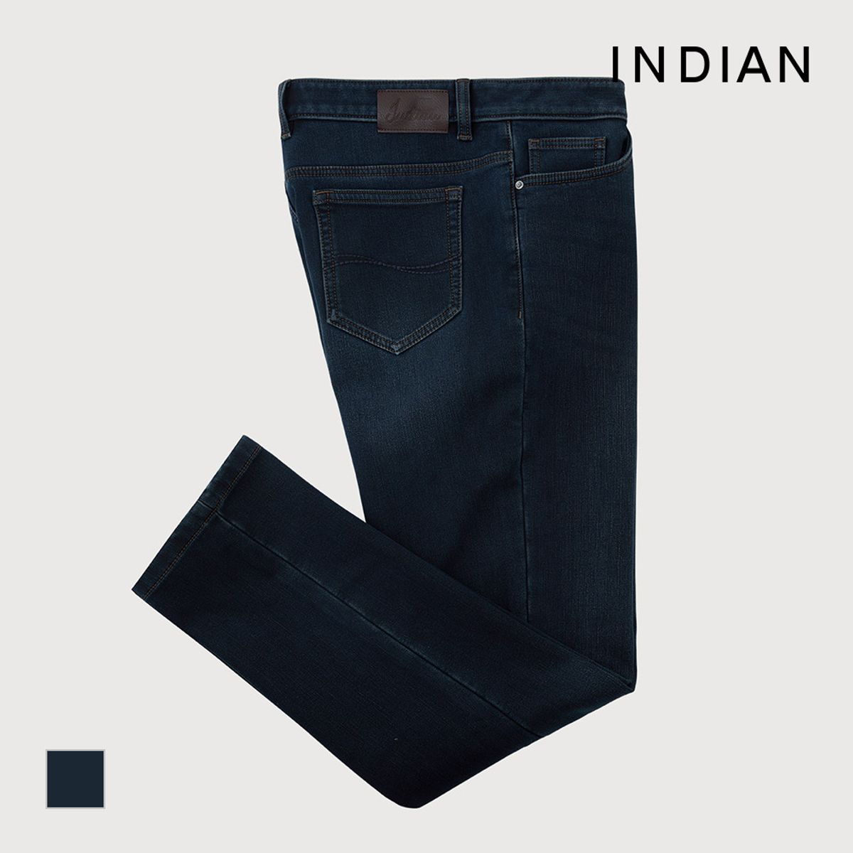 인디안(INDIAN) 슬림핏 본딩 데님_MIUDL3W9461