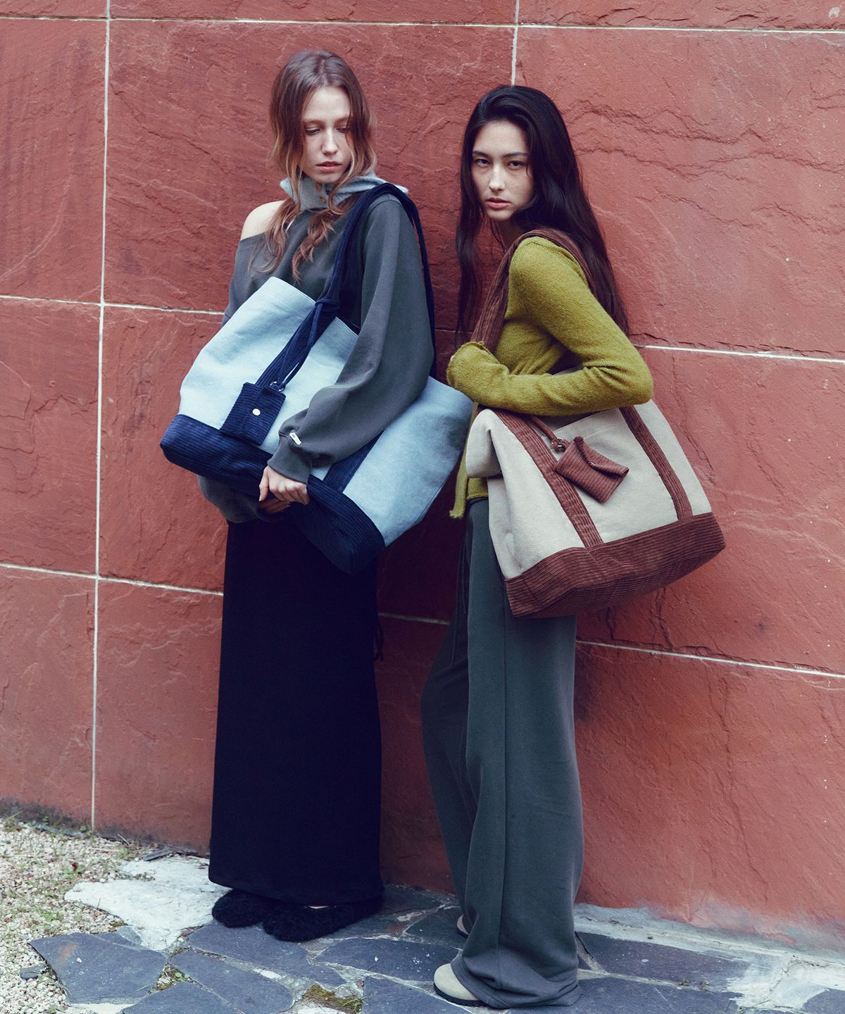 씨타(CITTA) Corduroy Canvas Big Shopper Bag_CTA938(Blue)