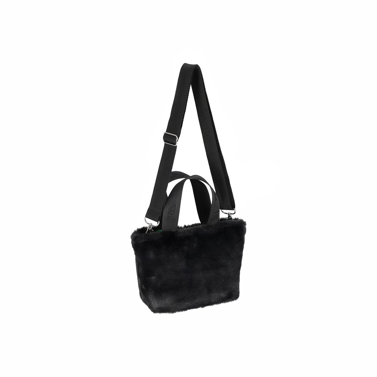 레스포색(LESPORTSAC) 블랙 플러피 퍼 E/W 토트백 [3029.LD20]