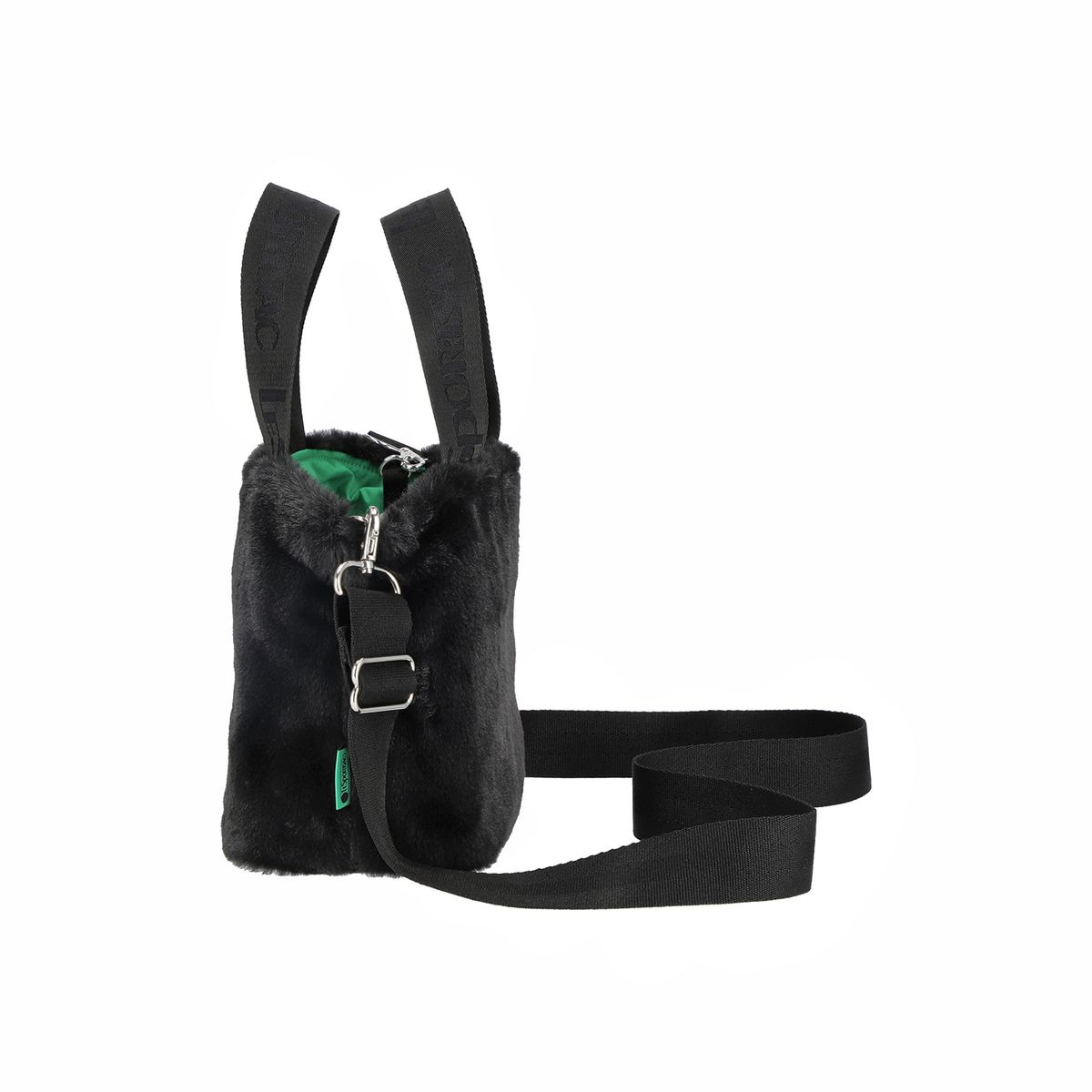 레스포색(LESPORTSAC) 블랙 플러피 퍼 E/W 토트백 [3029.LD20]