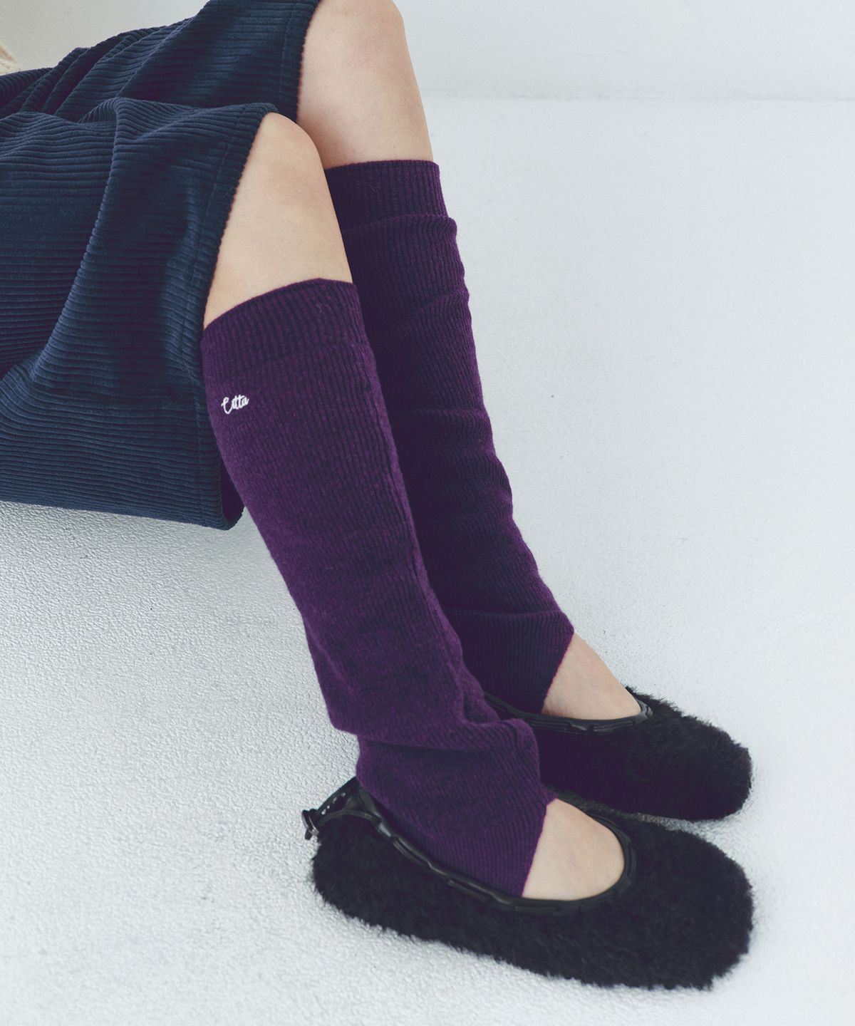 씨타(CITTA) Logo Stitch 2-Way Leg Warmer_CTA937(Purple)