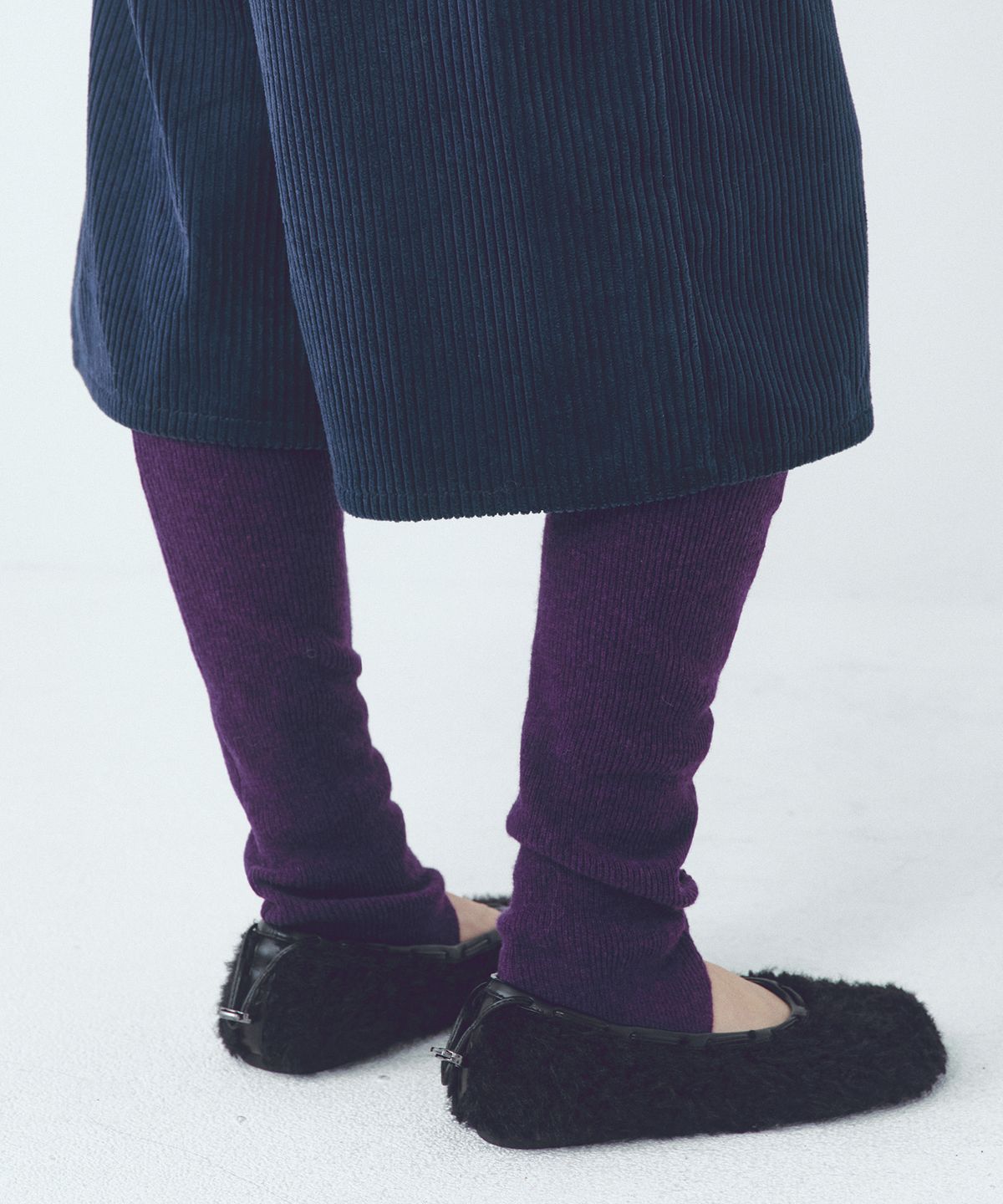 씨타(CITTA) Logo Stitch 2-Way Leg Warmer_CTA937(Purple)