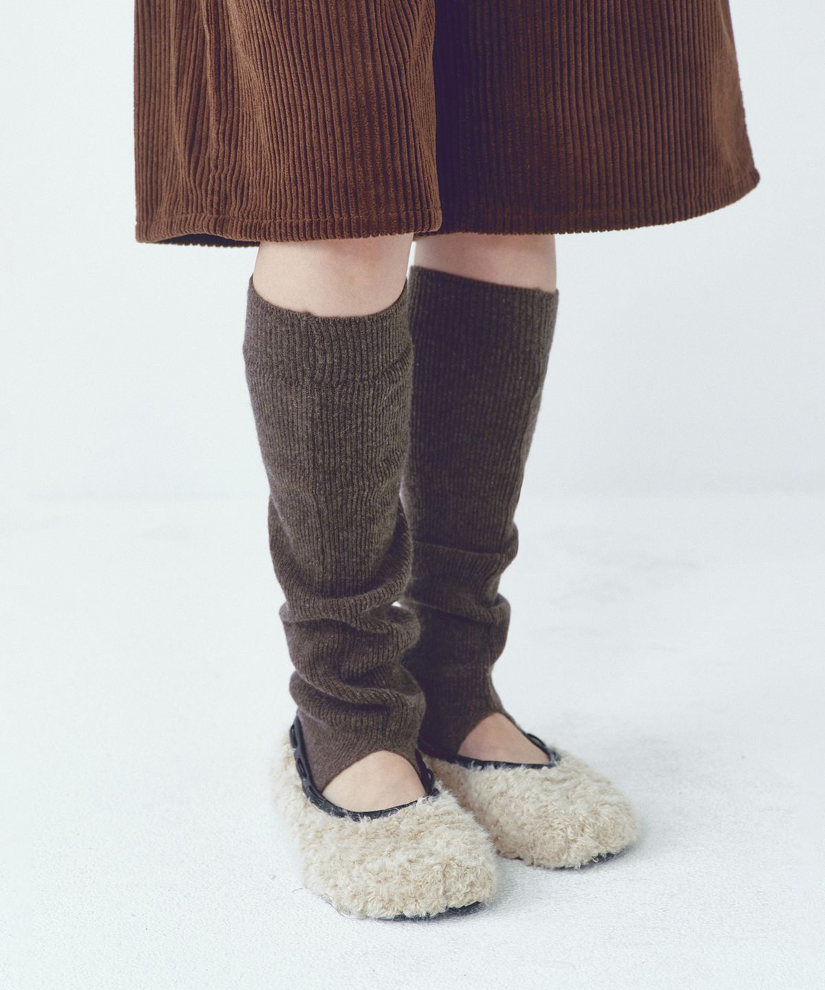 씨타(CITTA) Logo Stitch 2-Way Leg Warmer_CTA937(Brown)