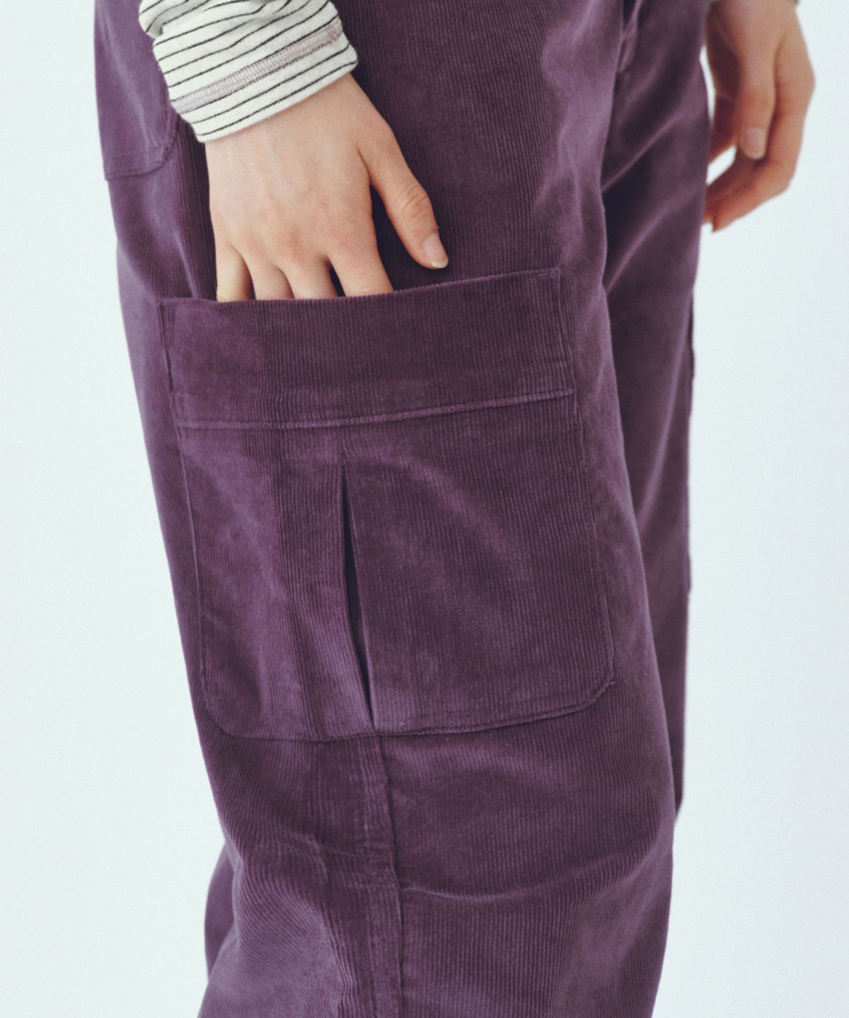 씨타(CITTA) Classic Loose-fit Cargo Corduroy Pants_CTB560(Purple)