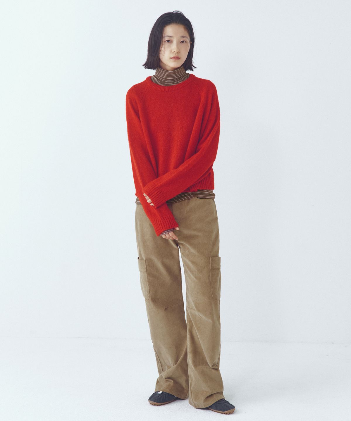 씨타(CITTA) Classic Loose-fit Cargo Corduroy Pants_CTB560(Beige)