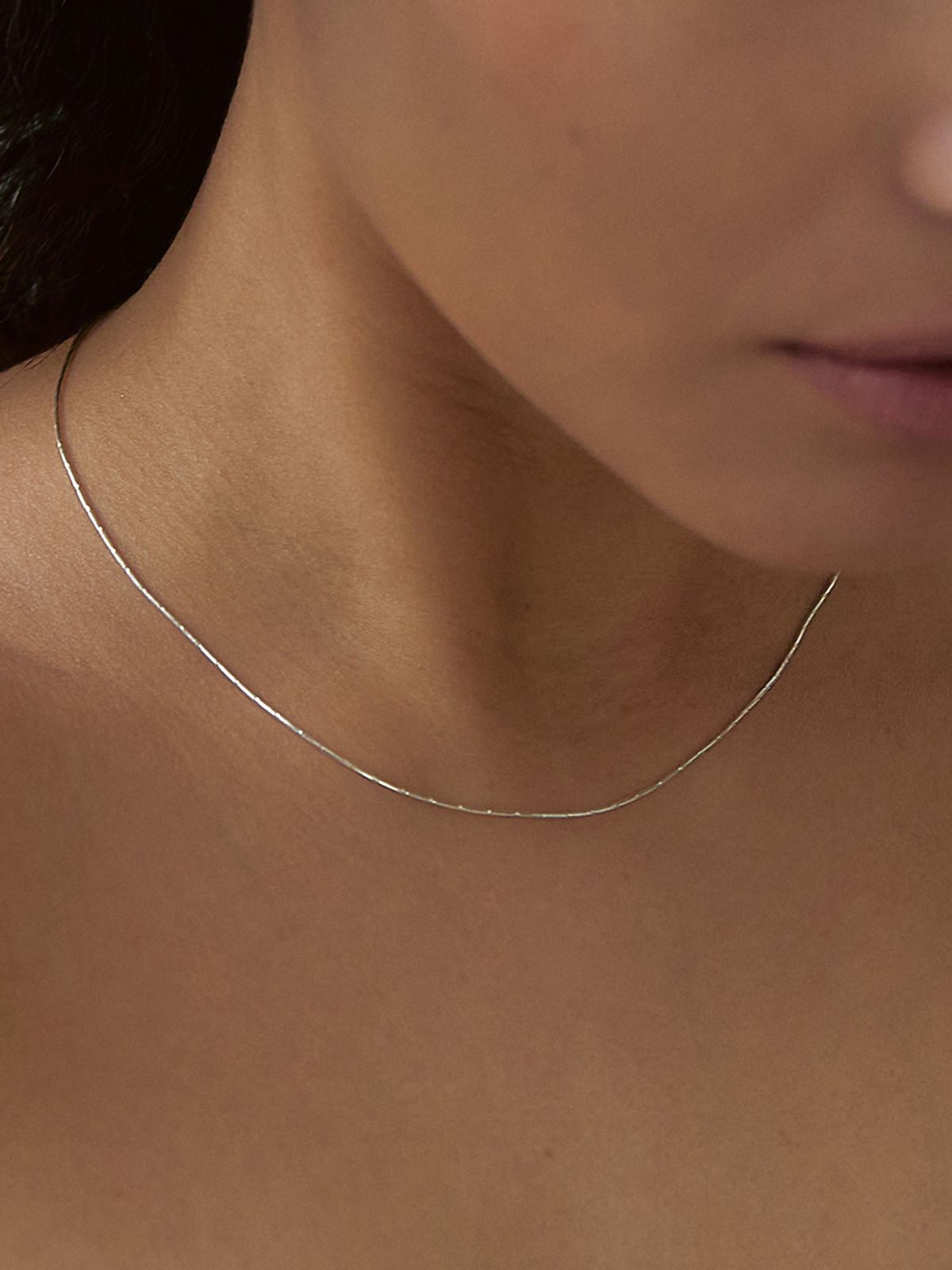 미메시(MIMESI) [925 silver] Scratch Snake Chain Necklace