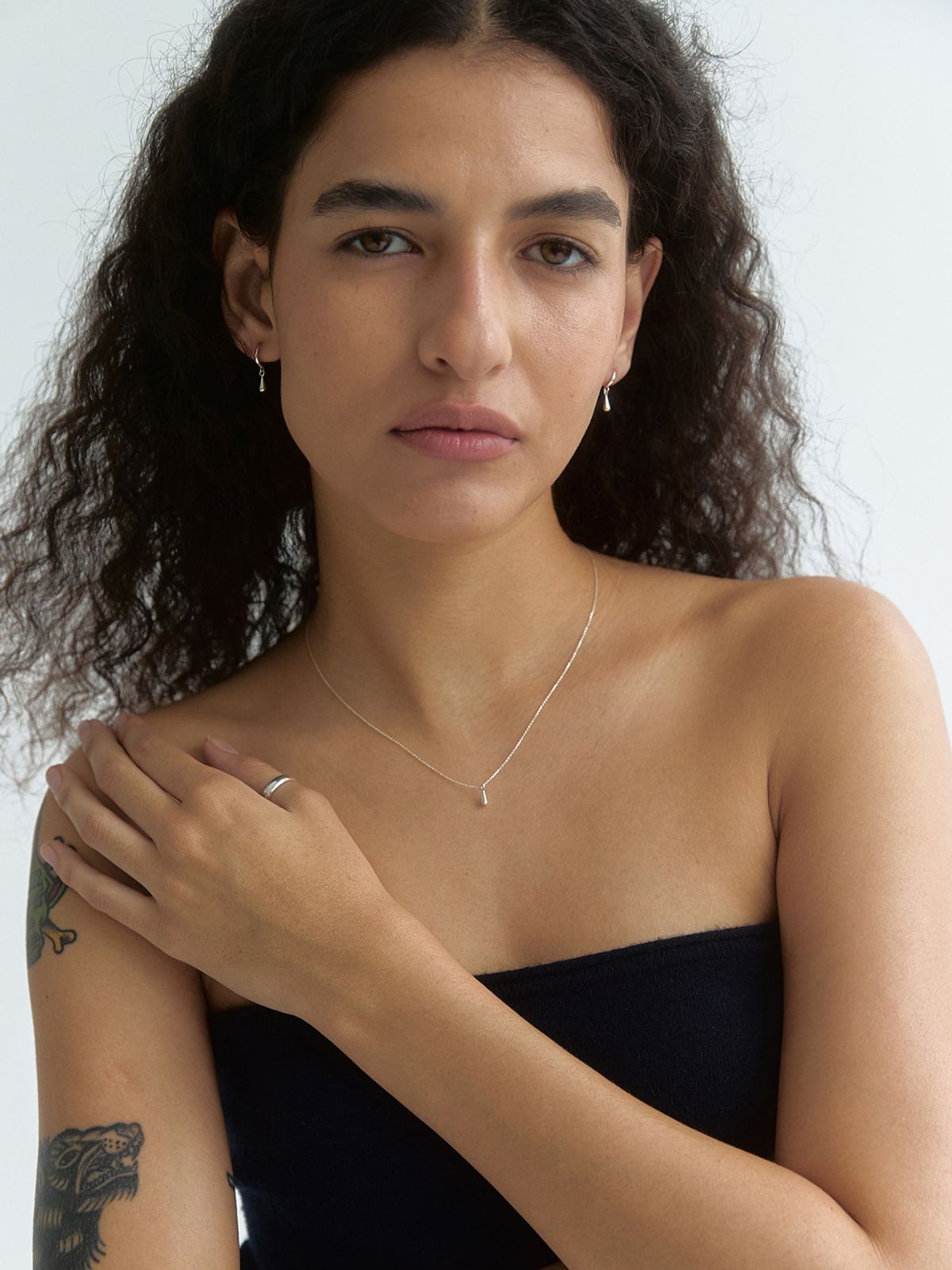 미메시(MIMESI) [925 silver] Mini Drop Necklace
