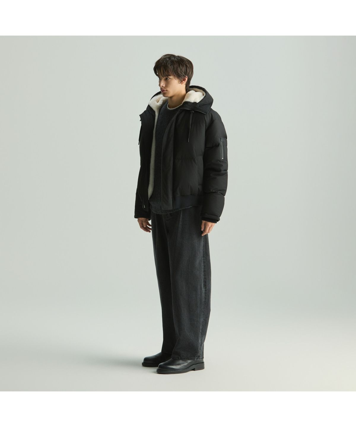 이로(IRO) NIRO 플리스 배색 다운 점퍼 IRUCW25013BKX