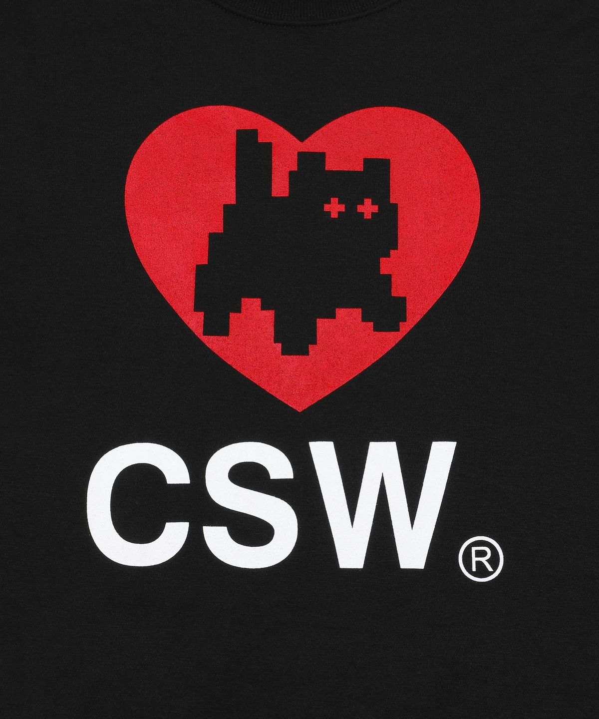 캣세이브더월드(CATSAVETHEWORLD) 냐옹 캣 인 하트 맨투맨 (2컬러)