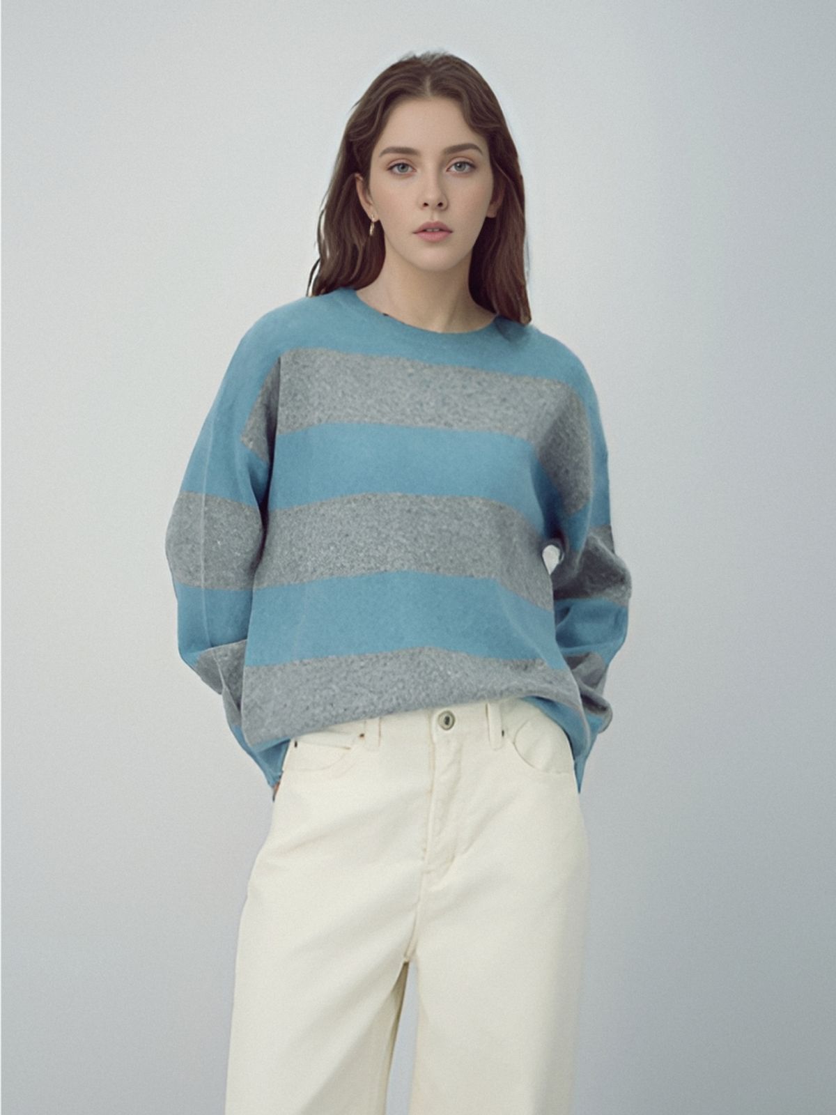 아쿠드(ACUD) Round Wool Knit _ST.Blue