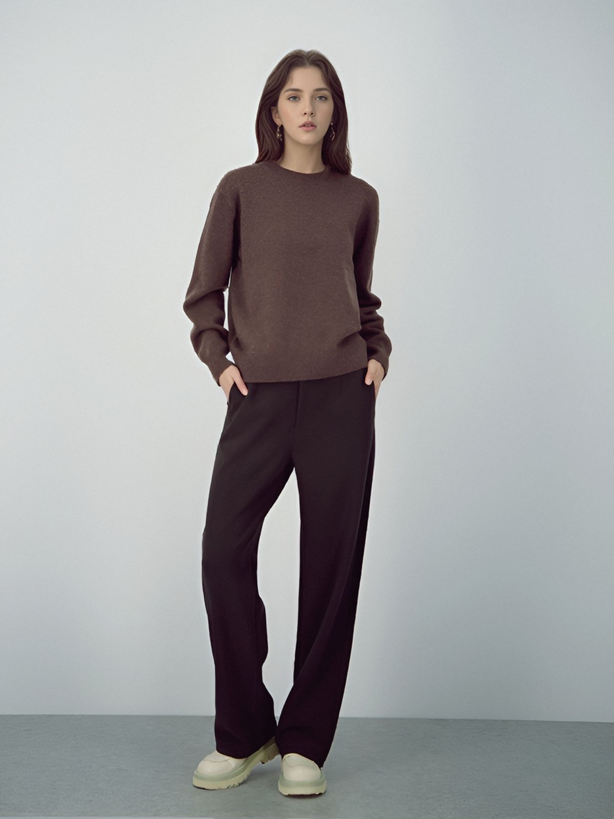 아쿠드(ACUD) Round Wool Knit _Brown