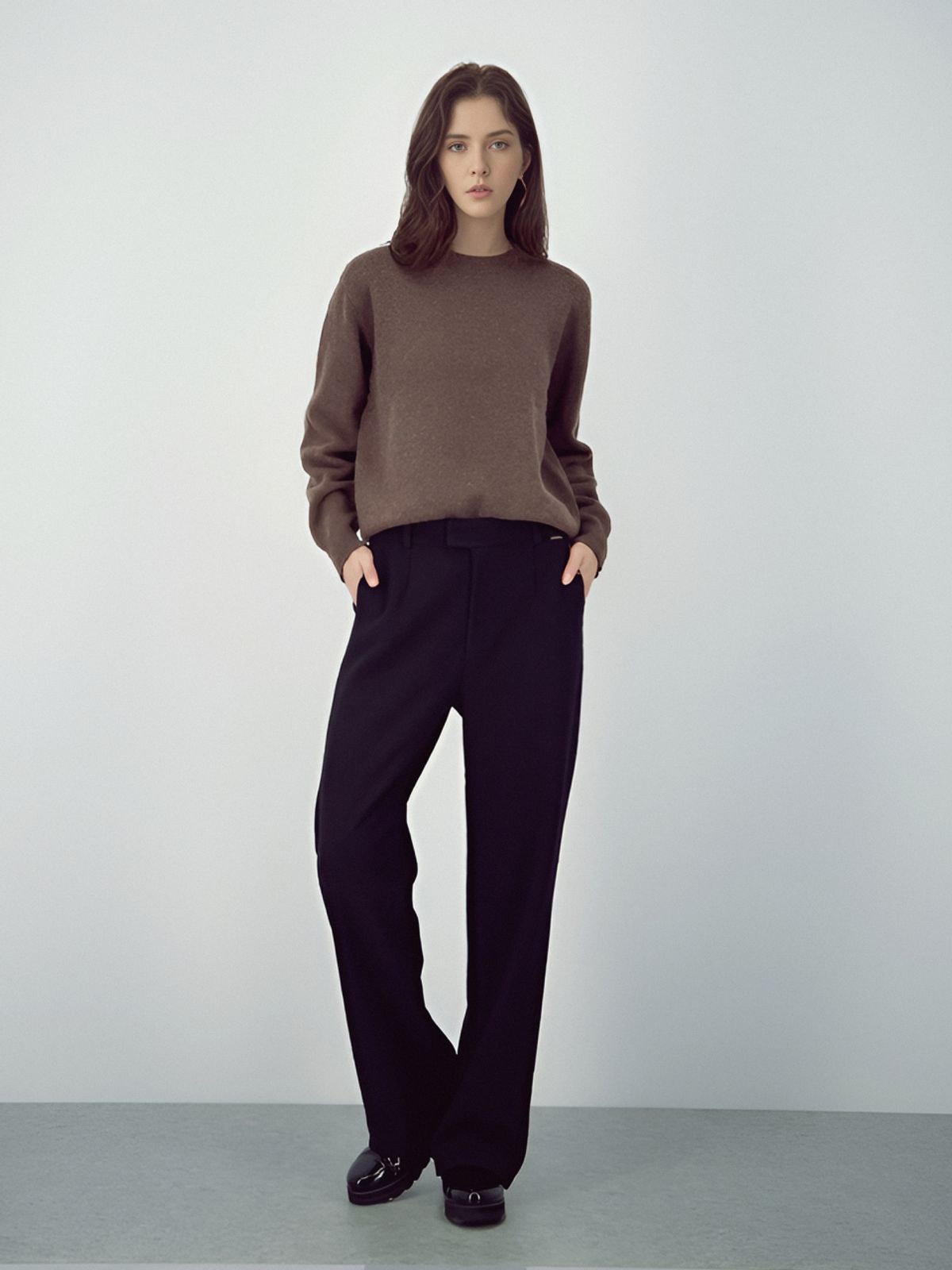 아쿠드(ACUD) Round Wool Knit _Brown