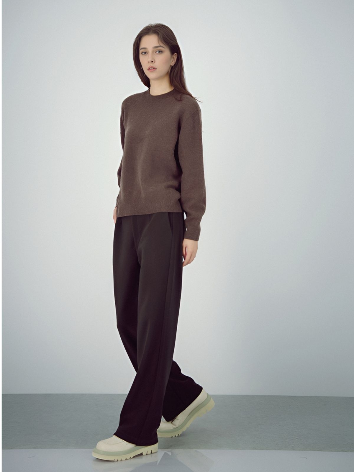 아쿠드(ACUD) Round Wool Knit _Brown