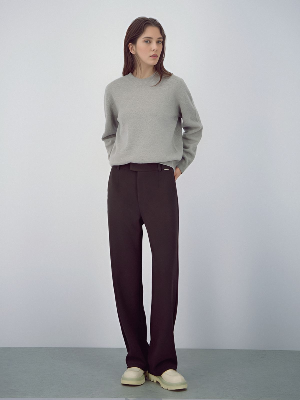 아쿠드(ACUD) Round Wool Knit _Grey