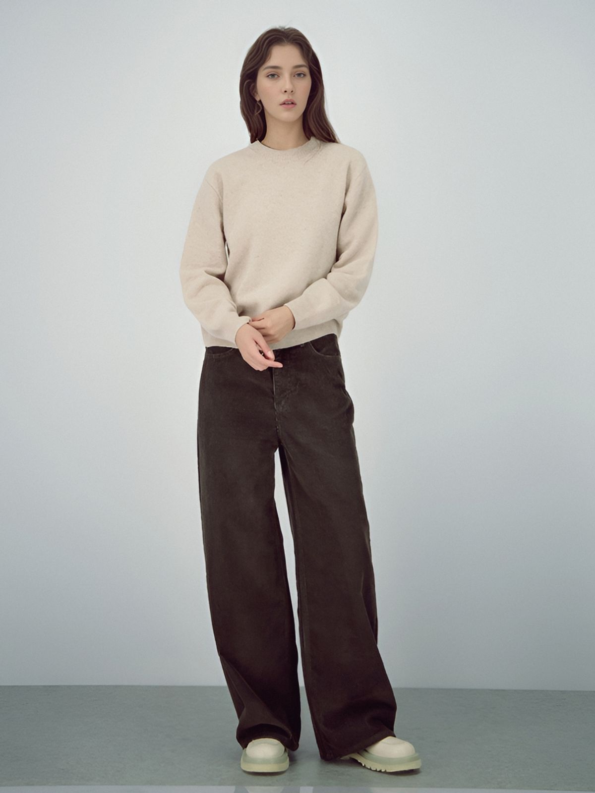 아쿠드(ACUD) Round Wool Knit _Oatmeal