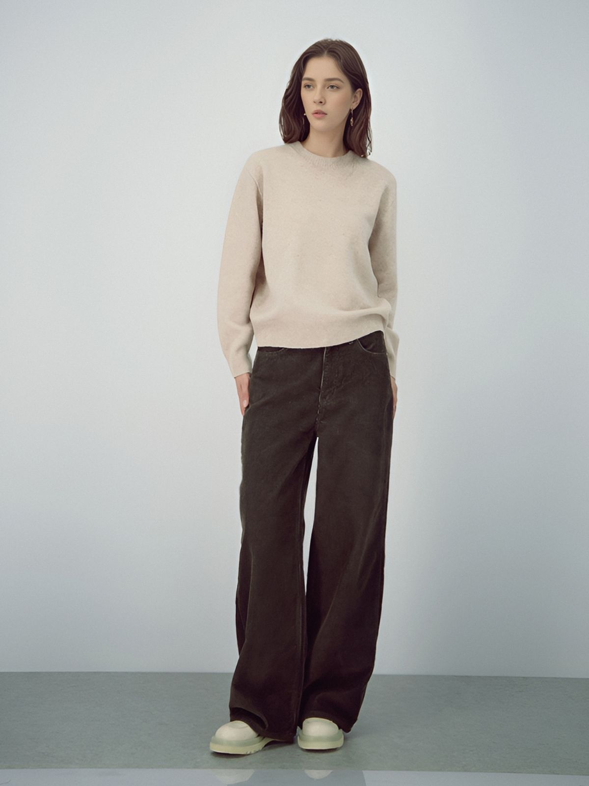 아쿠드(ACUD) Round Wool Knit _Oatmeal