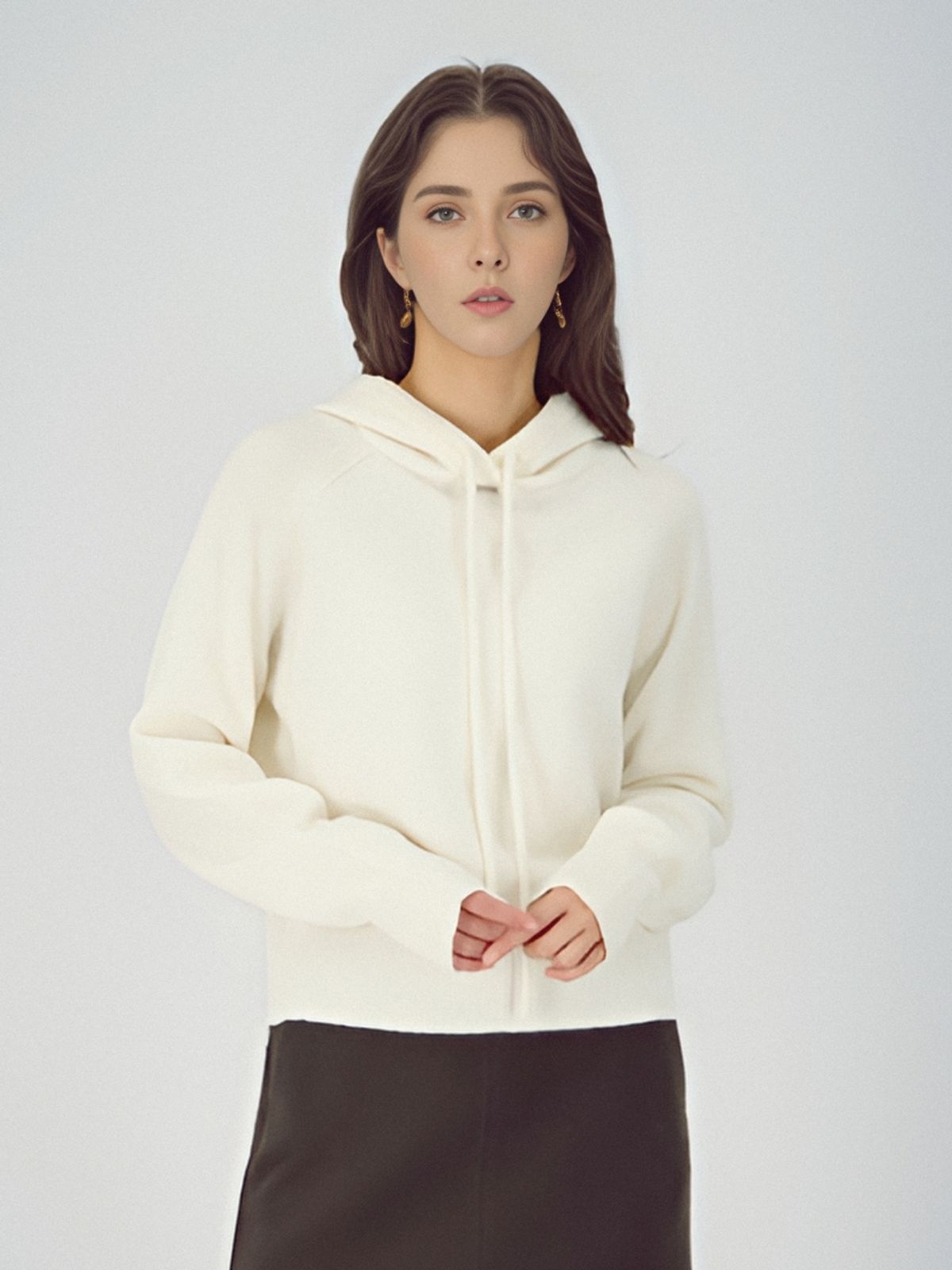 아쿠드(ACUD) Hoodie Wool Knit _Ivory