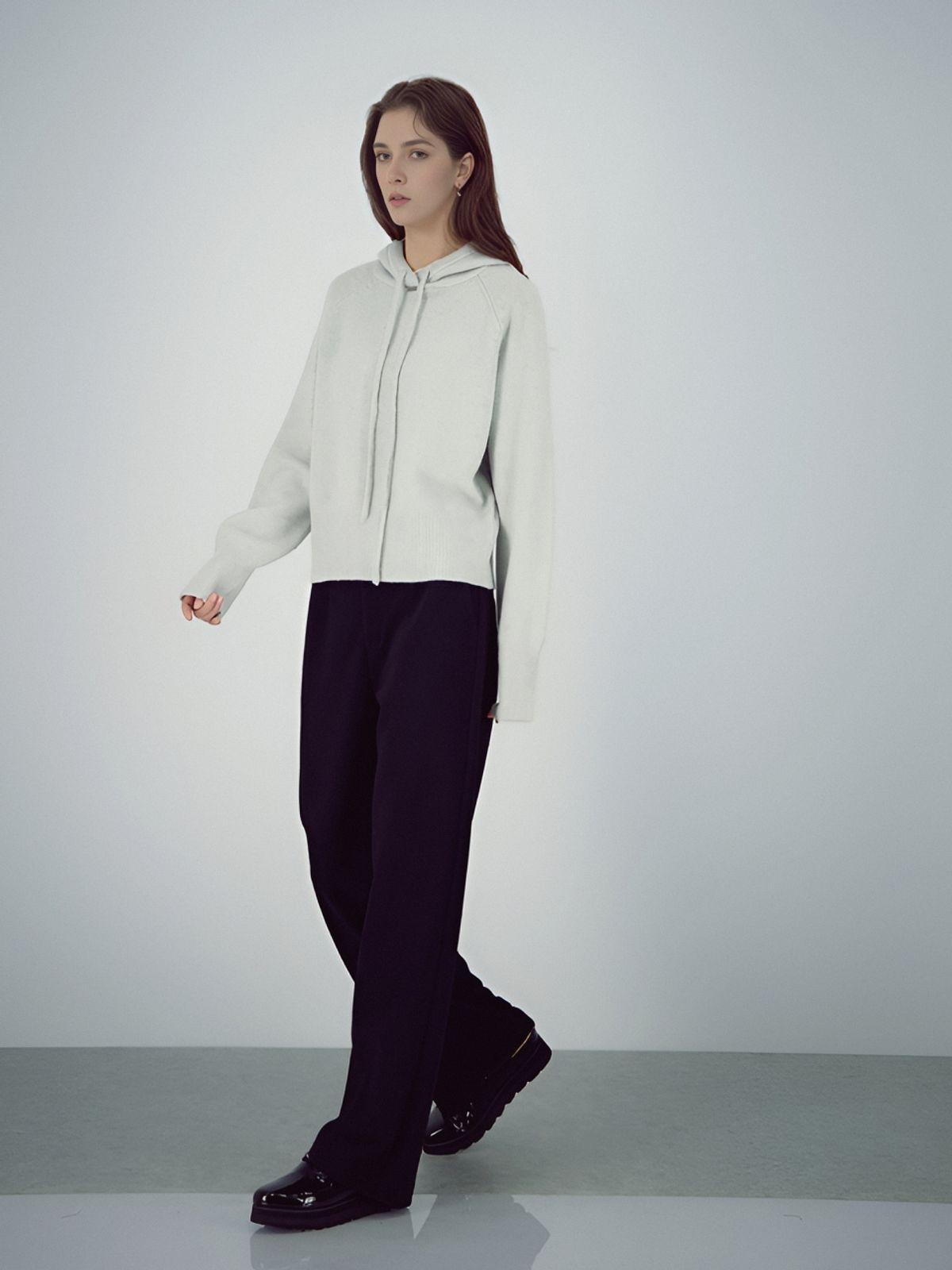 아쿠드(ACUD) Hoodie Wool Knit _L.Grey