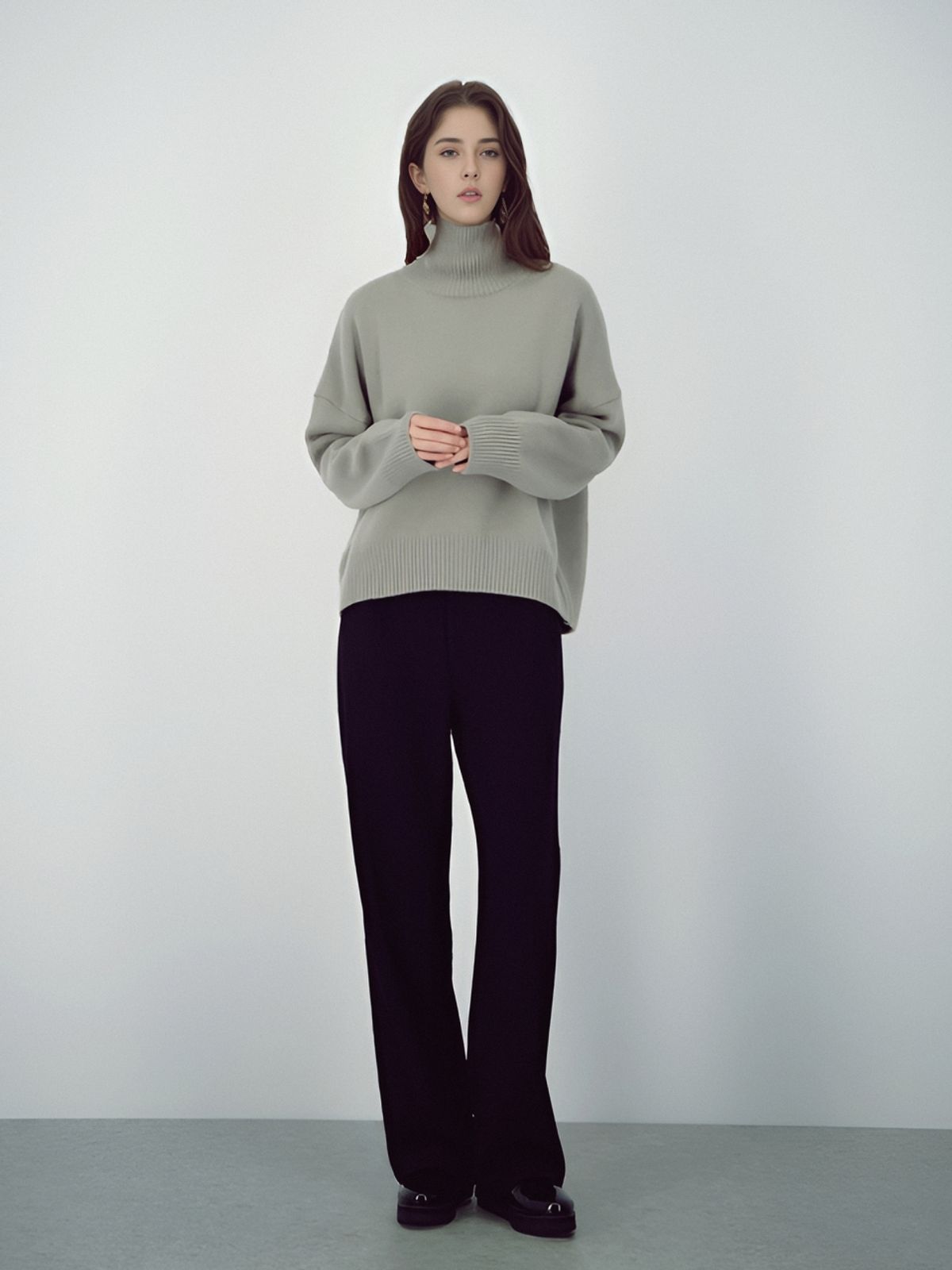 아쿠드(ACUD) Wool Turtle Neck Knit _Grey