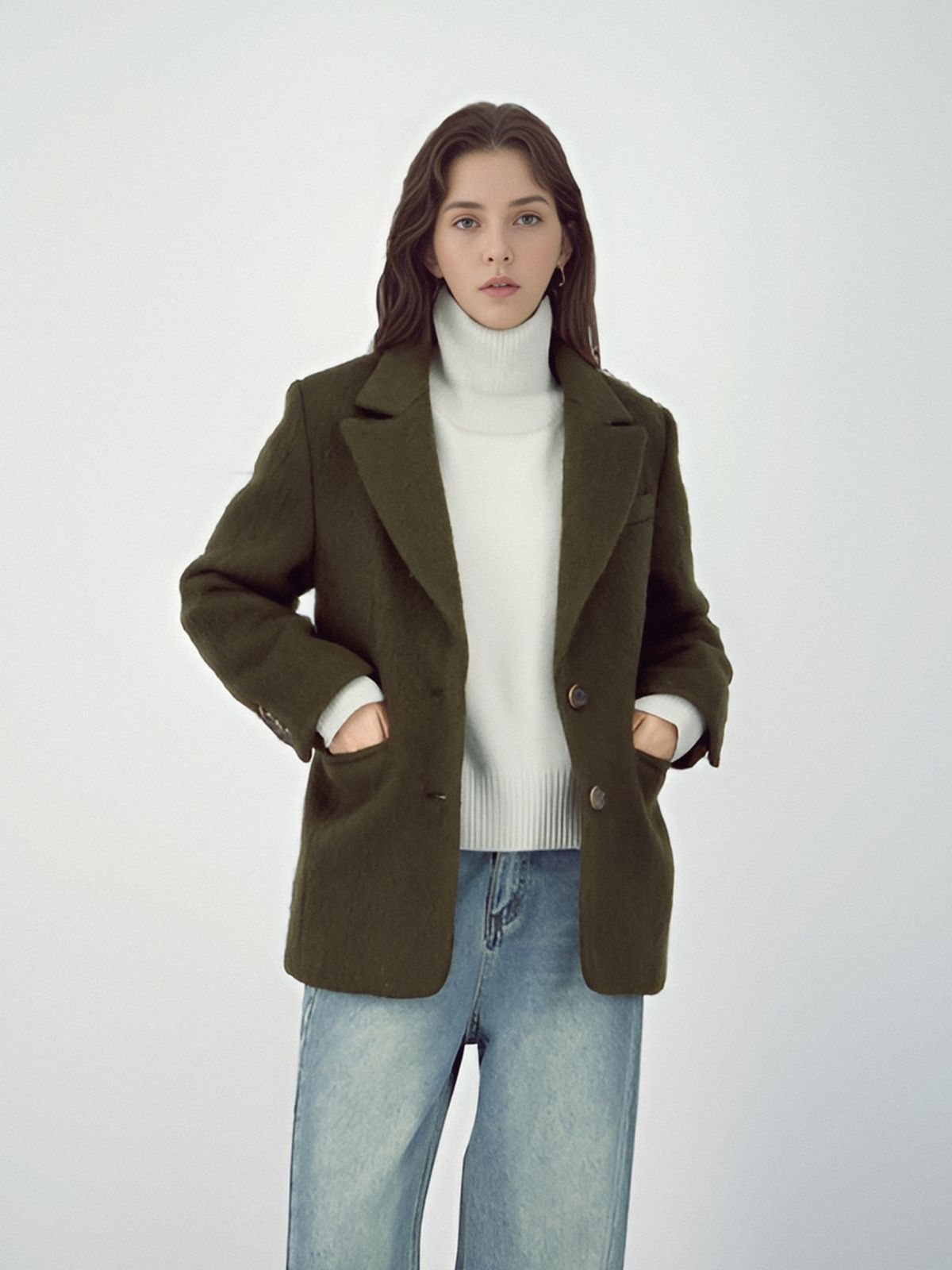 아쿠드(ACUD) Wool Turtle Neck Knit _L.Grey