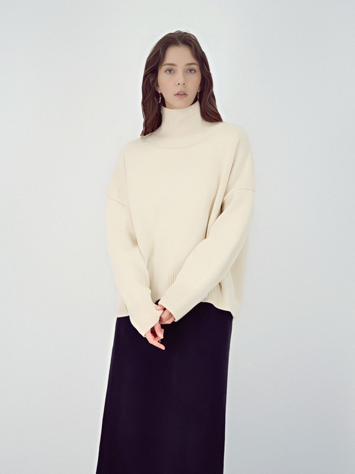 아쿠드(ACUD) Wool Turtle Neck Knit _Oatmeal