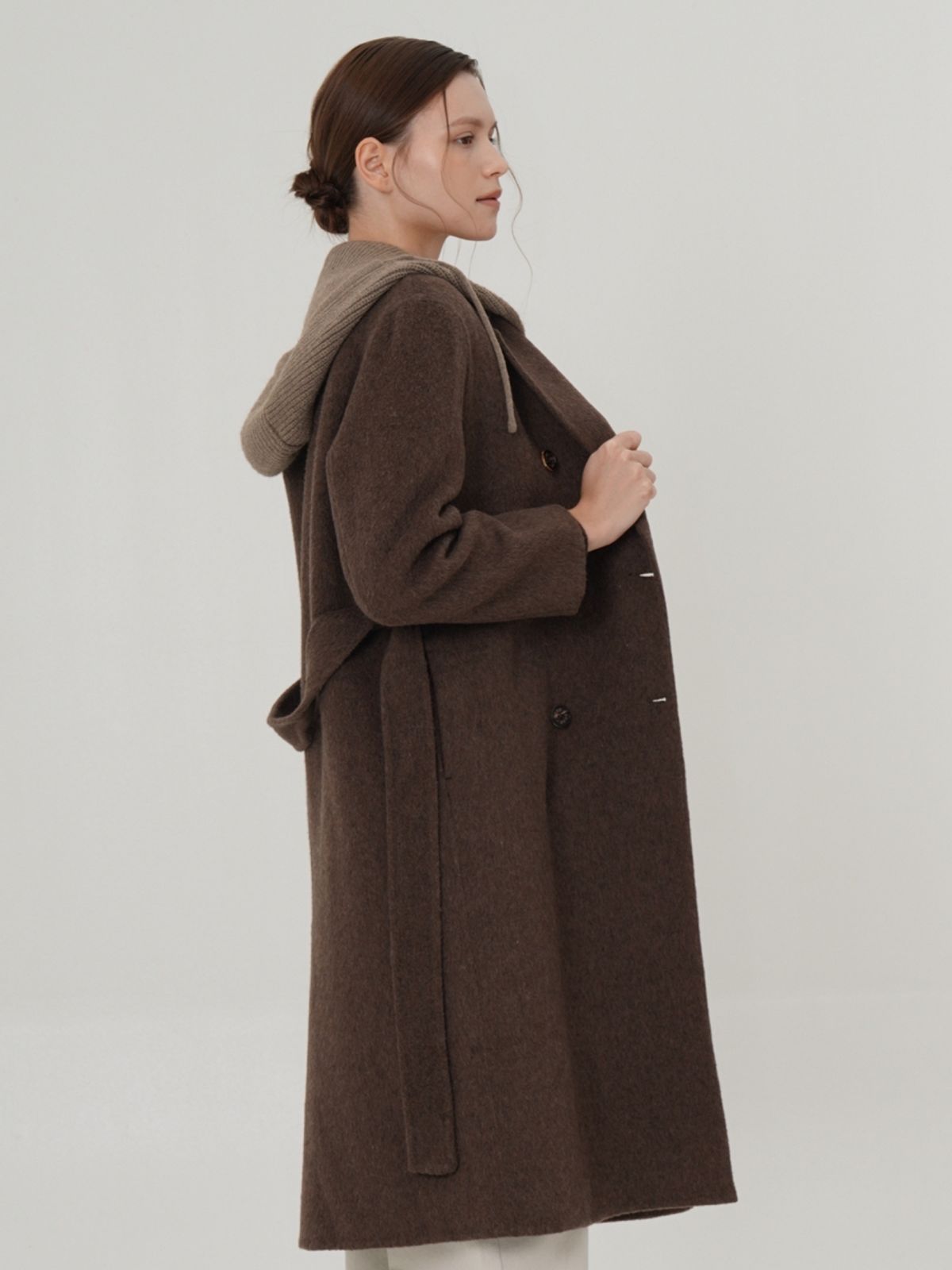 아쿠드(ACUD) Detachable Hoodie Handmade Coat _Brown
