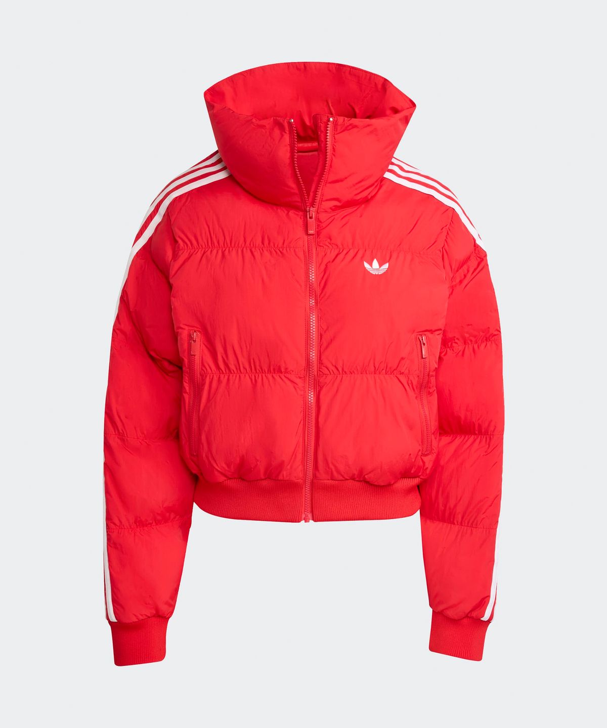 아디다스(ADIDAS) 크롭 합성 다운 퍼퍼 - 레드 / JX2966
