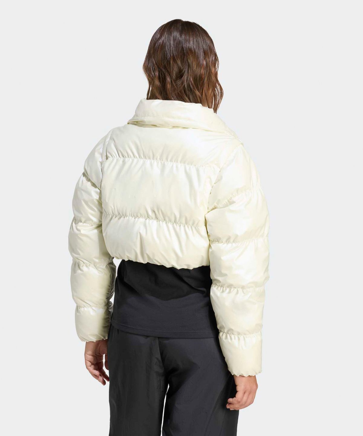 아디다스(ADIDAS) 글로시 투인원 크롭 퍼퍼 - 화이트 / JX2990