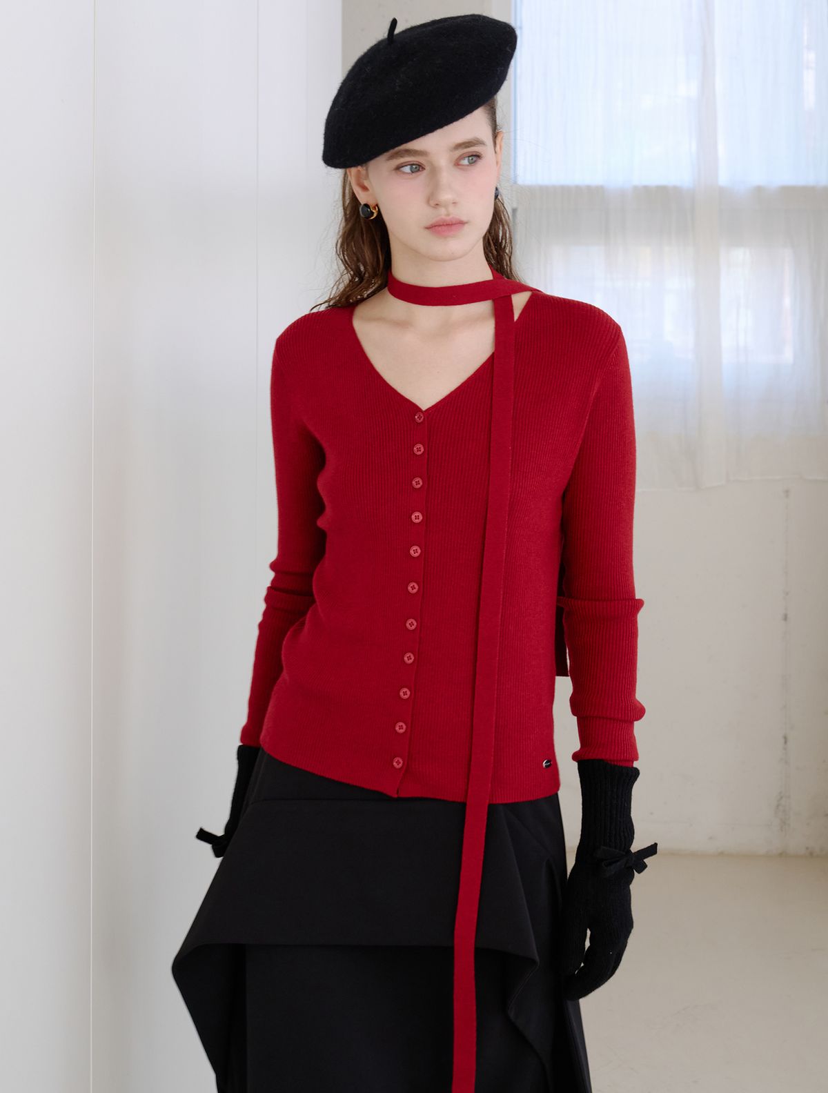 르이엘(LE YIEL) Artist Wool Felt Beret_Black 아티스트 울 펠트 베레모_블랙
