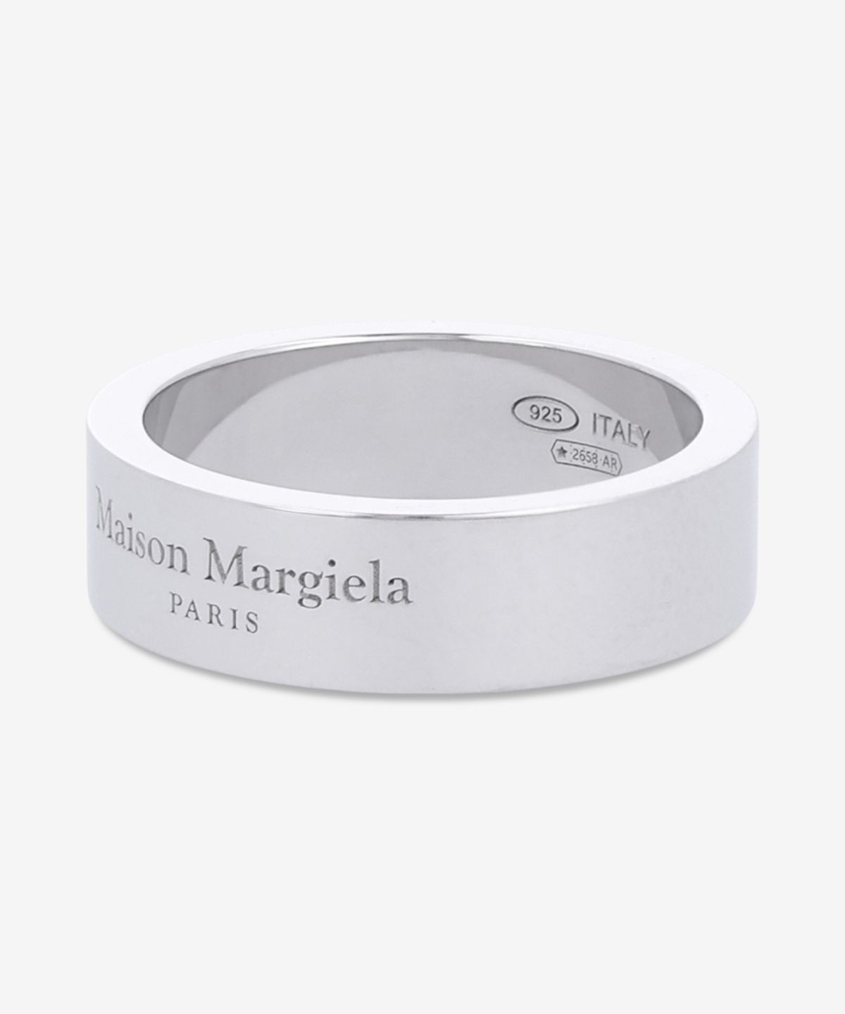 메종 마르지엘라(MAISON MARGIELA) 로고 레퍼런스 6.5MM 반지 - 실버 / SM1UQ0124P8865102