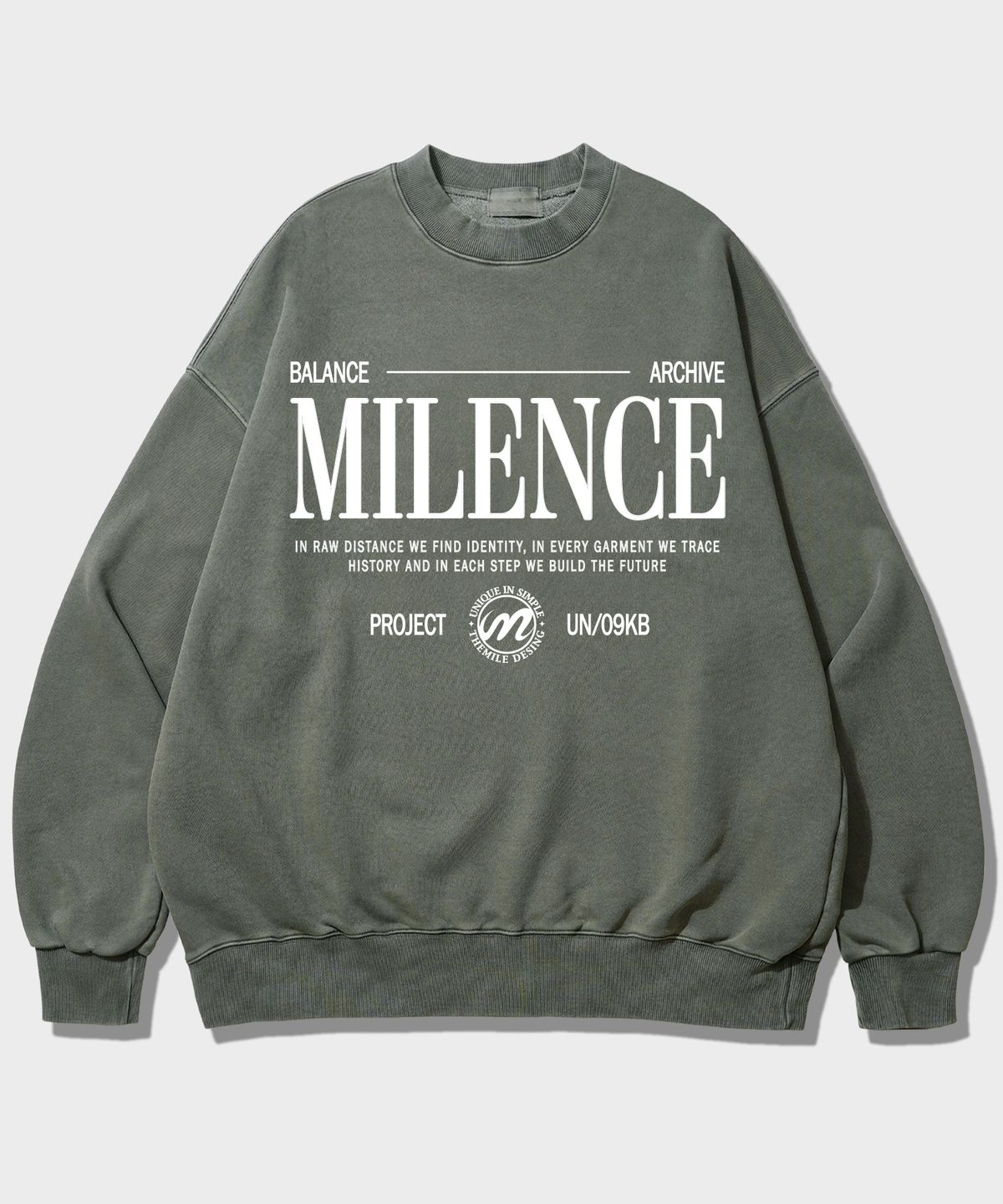 더마일(THEMILE) MILENC SWEAT MTM_PIGMENT KHAKI