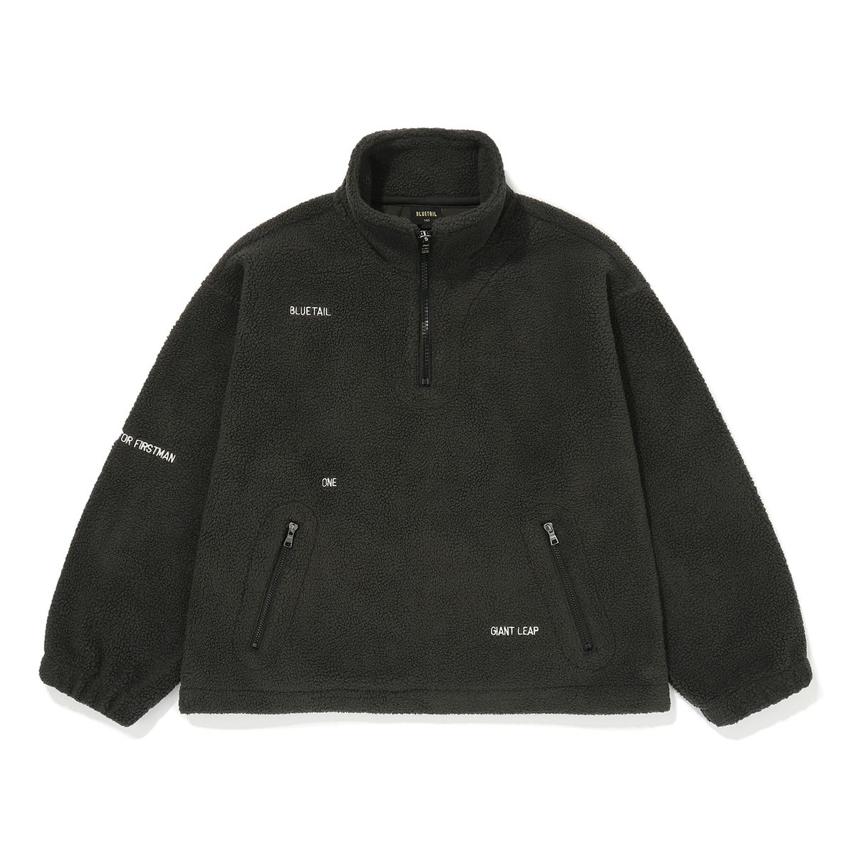 블루테일(BLUETAIL) AZI1TS02CG 차콜그레이 플리스 하프집업 아노락 맨투맨