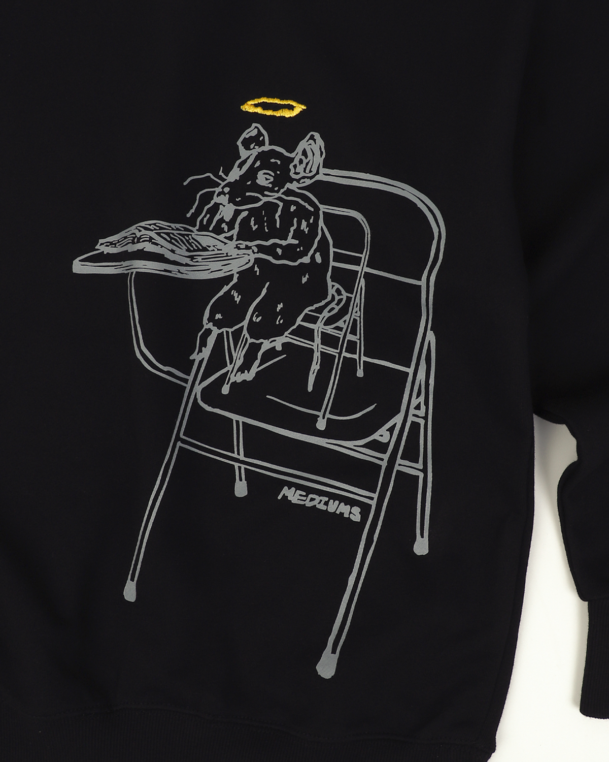 미디엄스(MEDIUMS) Angel Rat Sweatshirt - Black (천사 쥐 맨투맨)