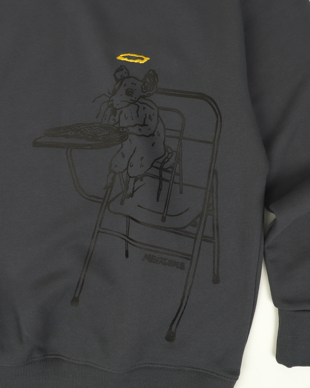 미디엄스(MEDIUMS) Angel Rat Sweatshirt - Charcoal (천사 쥐 맨투맨)